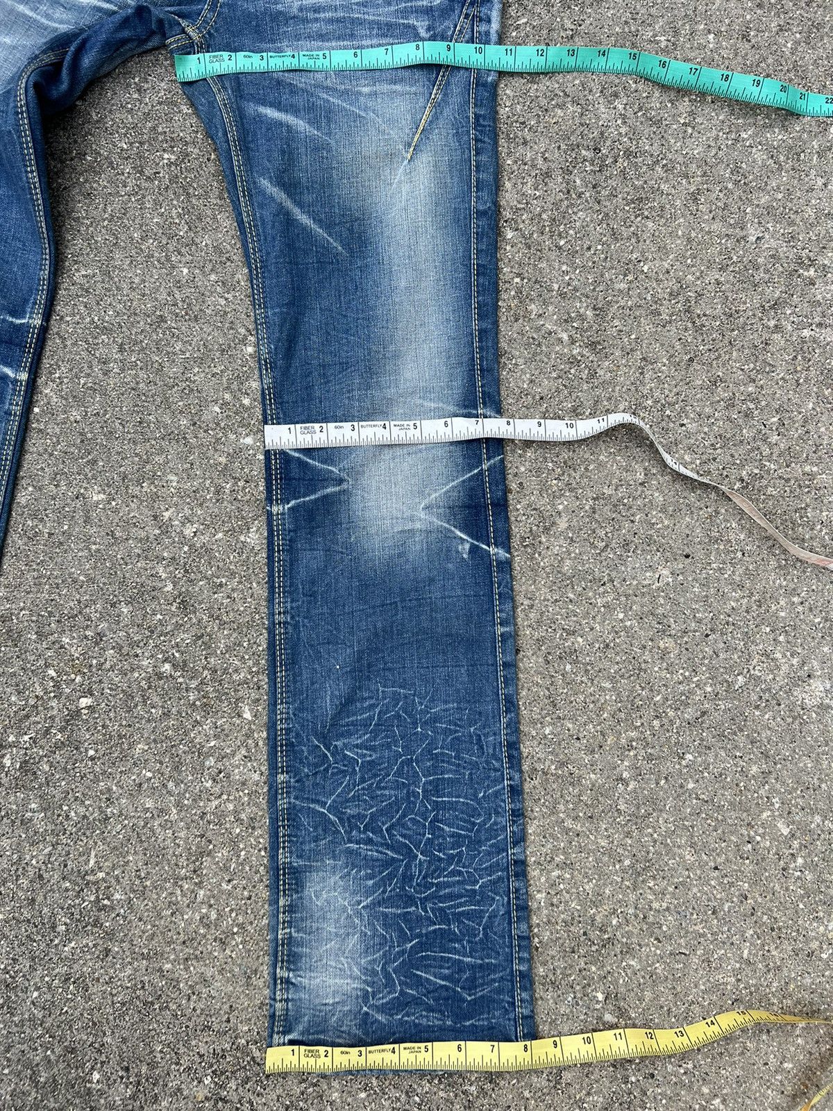 Japanese Brand Vintage Nicole Club FM Fade Blue Denim Stretch Flare Jeans Size US 30 / EU 46 - 3 Thumbnail