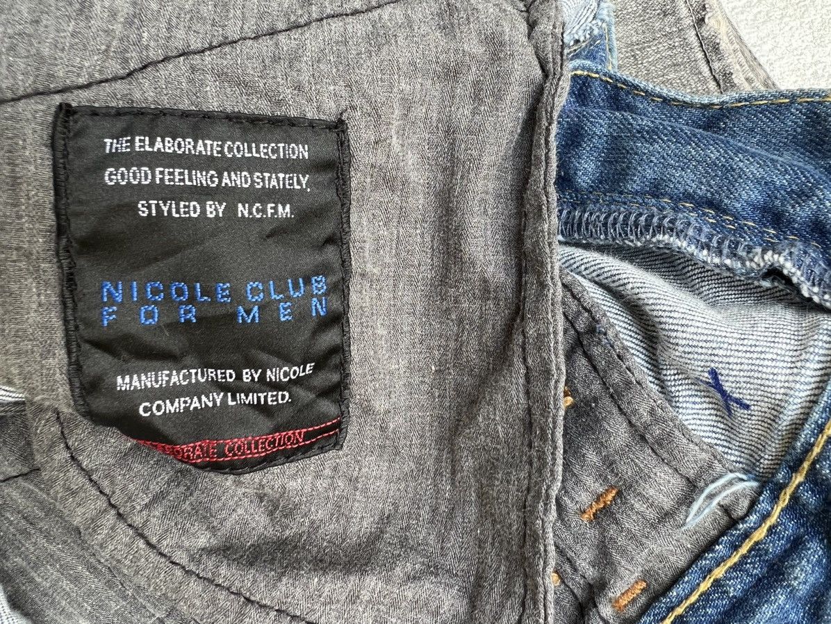 Japanese Brand Vintage Nicole Club FM Fade Blue Denim Stretch Flare Jeans Size US 30 / EU 46 - 22 Thumbnail
