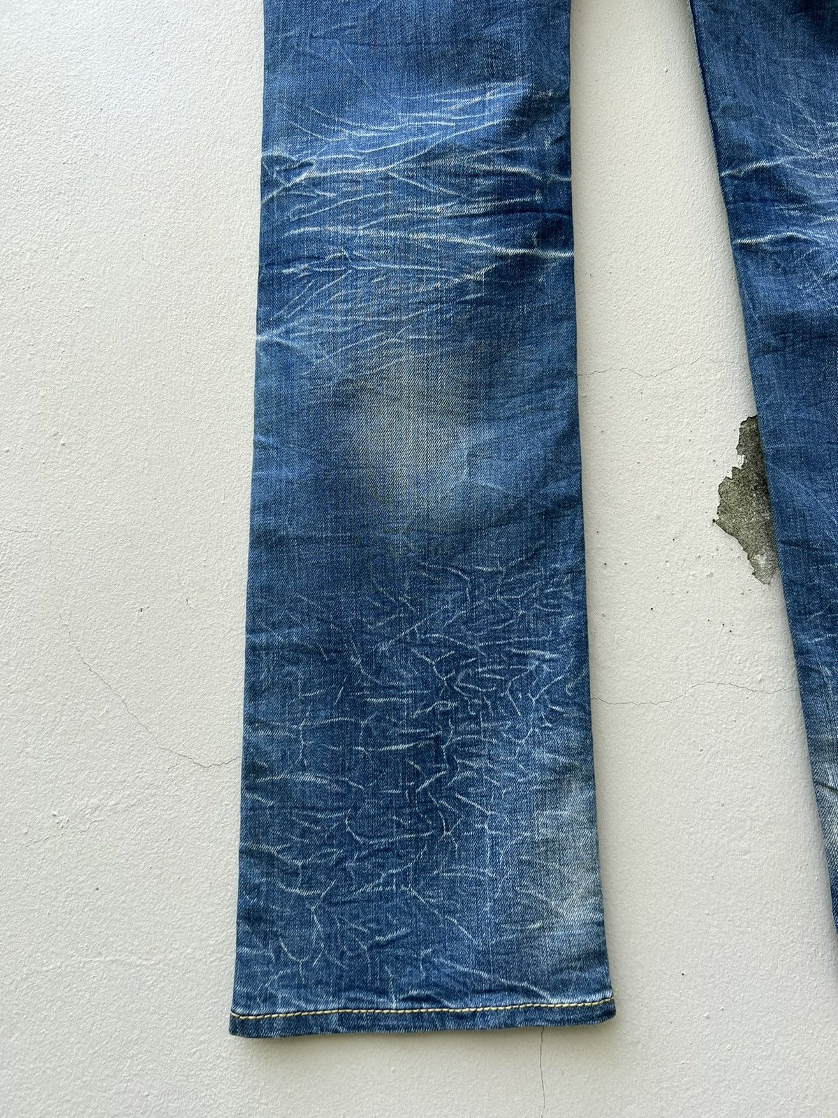 Japanese Brand Vintage Nicole Club FM Fade Blue Denim Stretch Flare Jeans Size US 30 / EU 46 - 17 Thumbnail