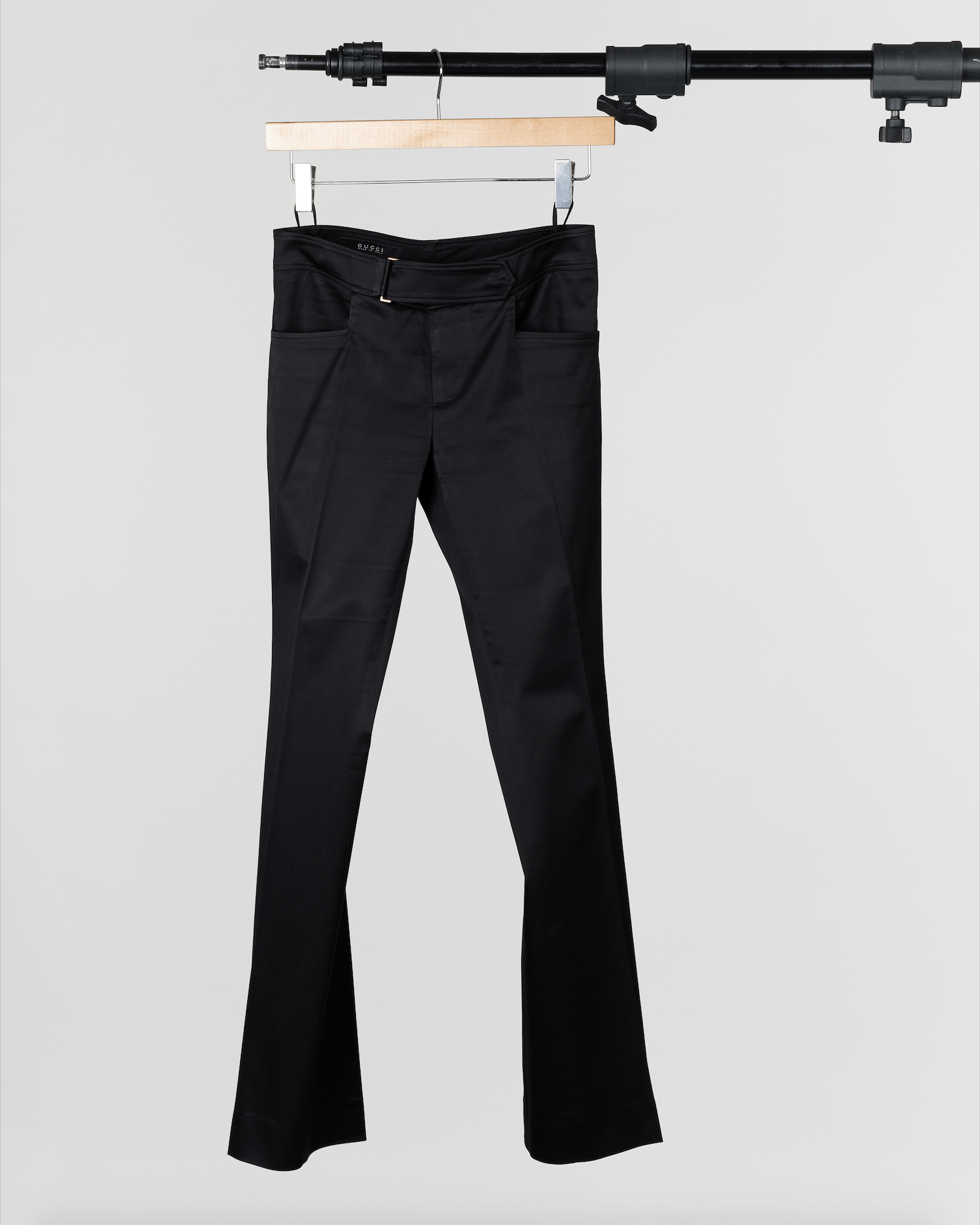 Gucci × Tom Ford AW 2003 Flared Trousers with Gold Buckle | Grailed
