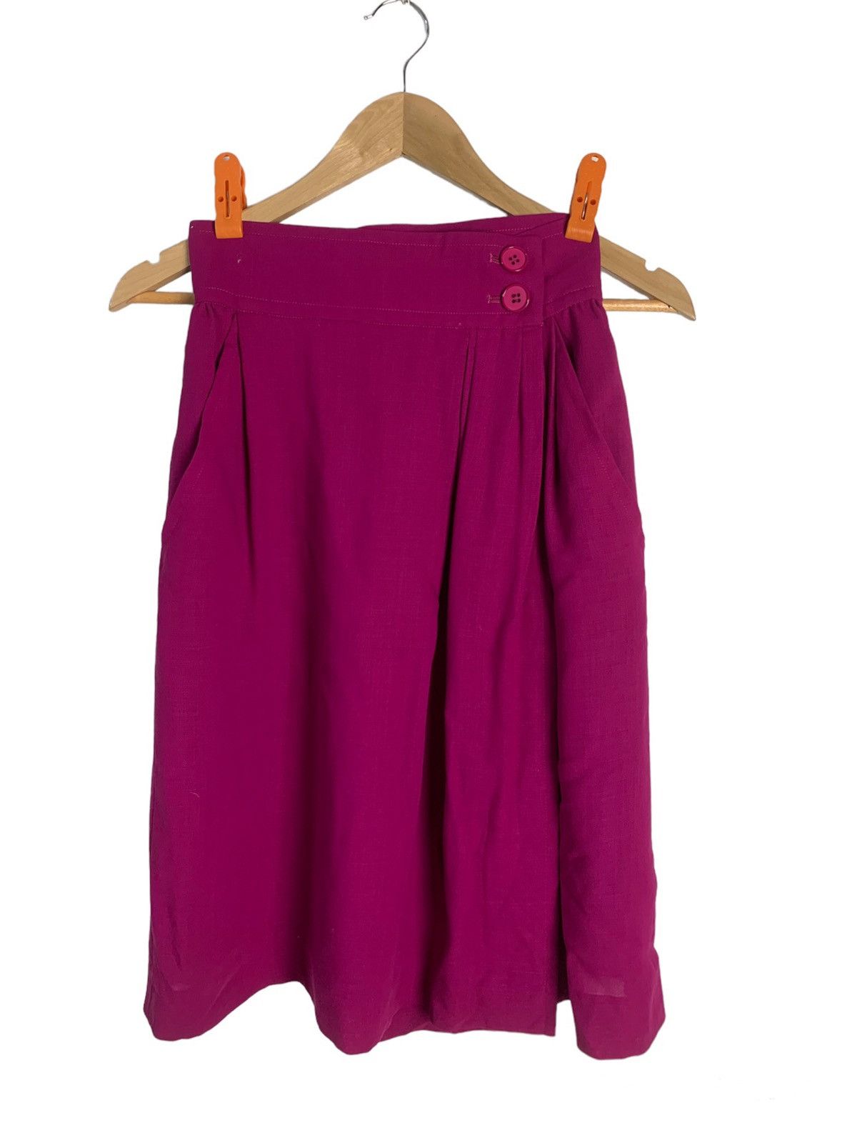 image of YVES Saint Laurent Midi Skirt in Red, Women's (Size 24)