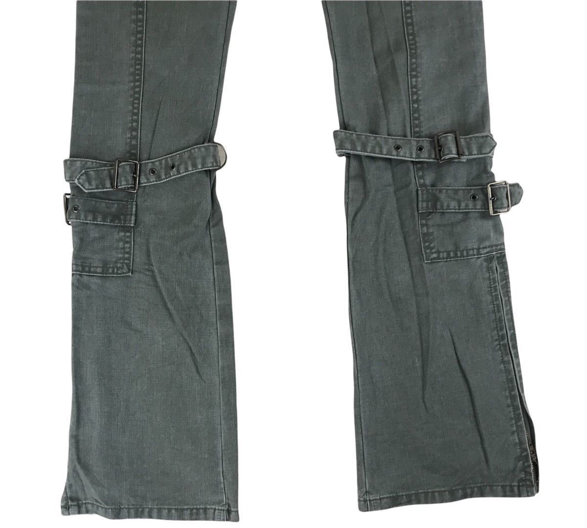 14th Addiction × If Six Was Nine × Le Grande Bleu (L.G.B.) Vintage Azul Fakedelic Seditionaries Bondage Flare Pants Size US 30 / EU 46 - 4 Thumbnail