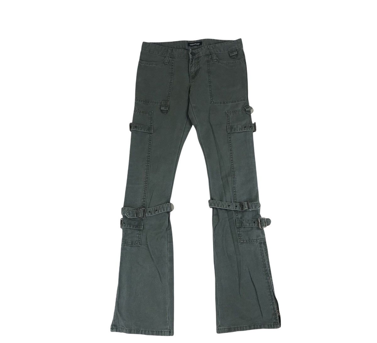 14th Addiction × If Six Was Nine × Le Grande Bleu (L.G.B.) Vintage Azul Fakedelic Seditionaries Bondage Flare Pants Size US 30 / EU 46 - 1 Thumbnail