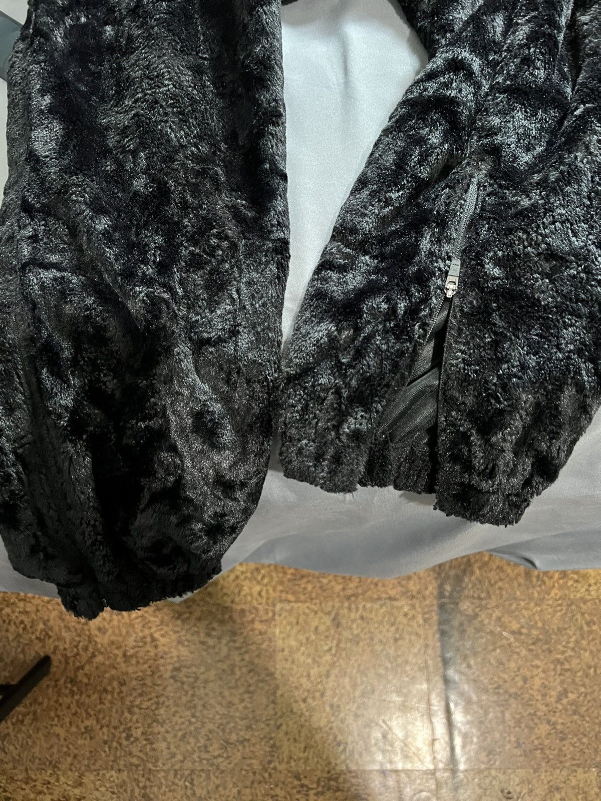 Needles Black faux fur track pants Size US 30 / EU 46 - 3 Thumbnail