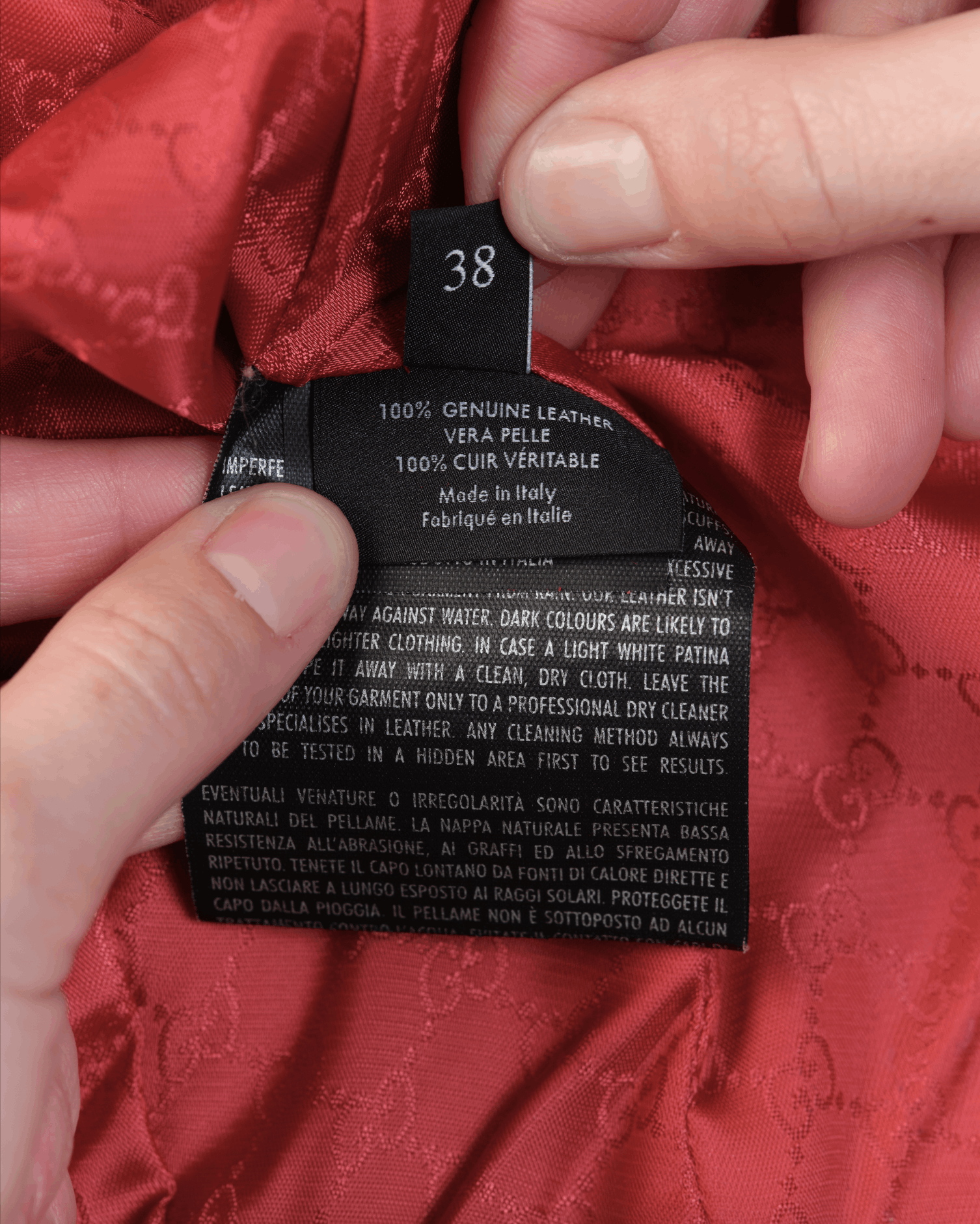 Gucci Red Leather Jacket with Bow Belt Size XS / US 0-2 / IT 36-38 - 8 Thumbnail