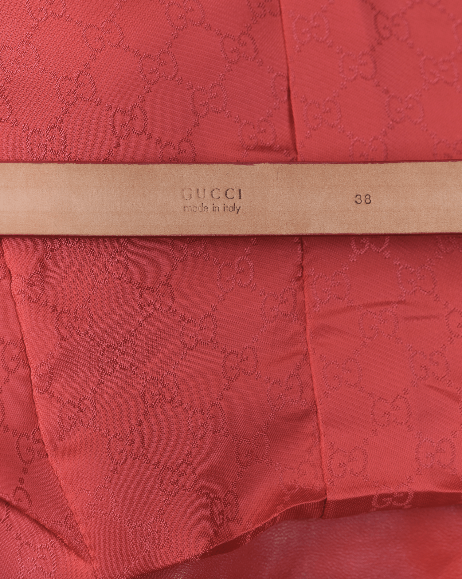 Gucci Red Leather Jacket with Bow Belt Size XS / US 0-2 / IT 36-38 - 10 Thumbnail