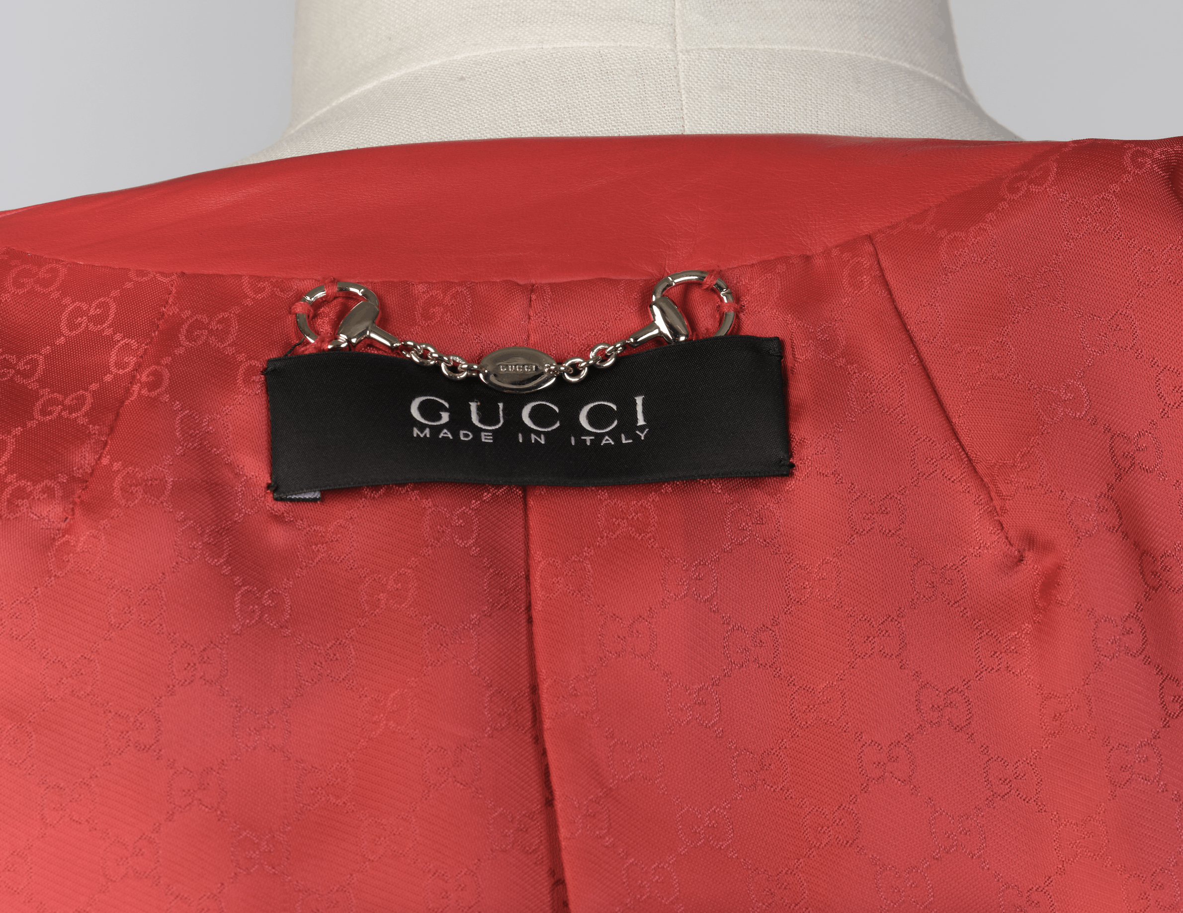 Gucci Red Leather Jacket with Bow Belt Size XS / US 0-2 / IT 36-38 - 12 Thumbnail