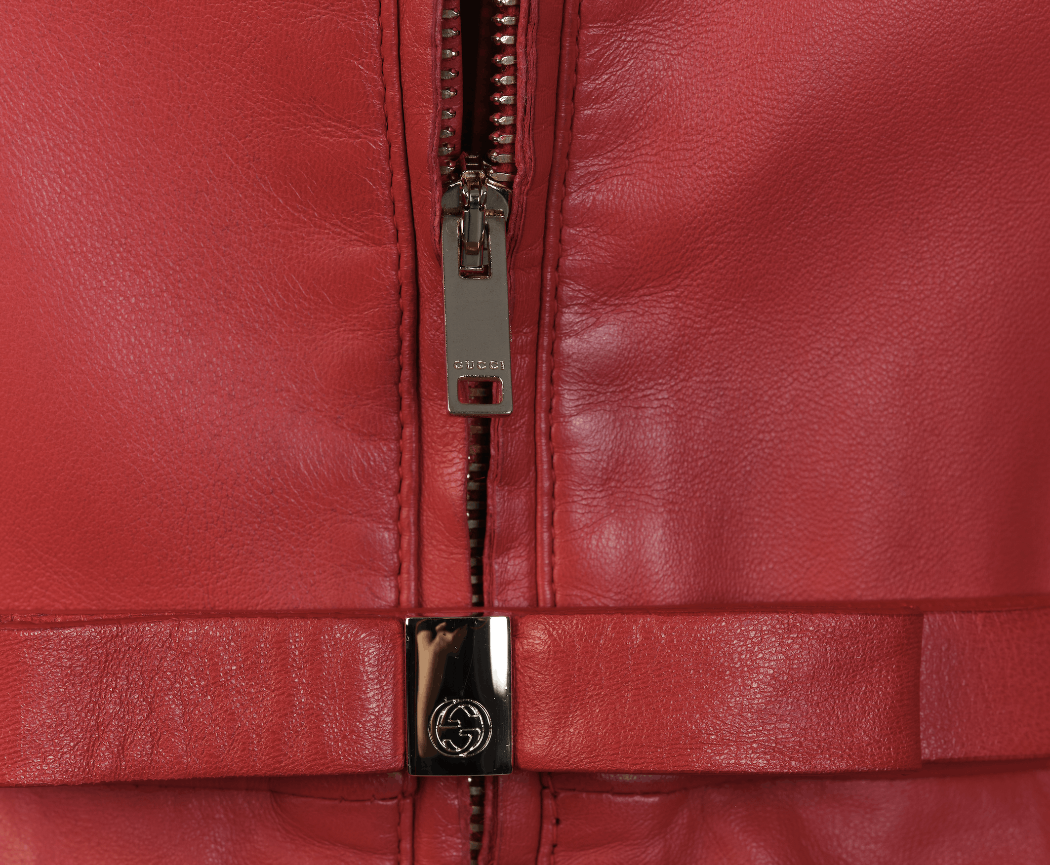 Gucci Red Leather Jacket with Bow Belt Size XS / US 0-2 / IT 36-38 - 13 Thumbnail