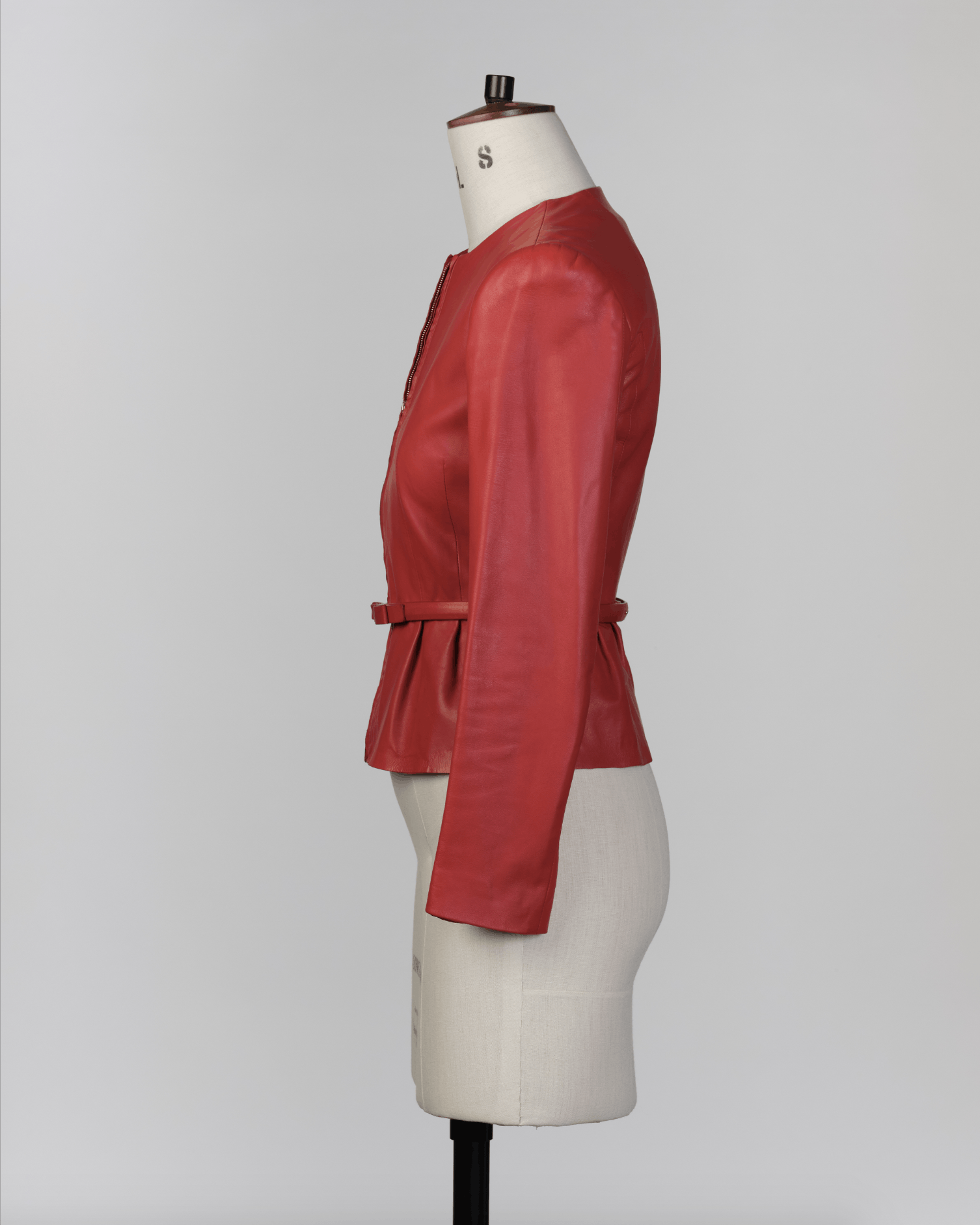 Gucci Red Leather Jacket with Bow Belt Size XS / US 0-2 / IT 36-38 - 2 Thumbnail