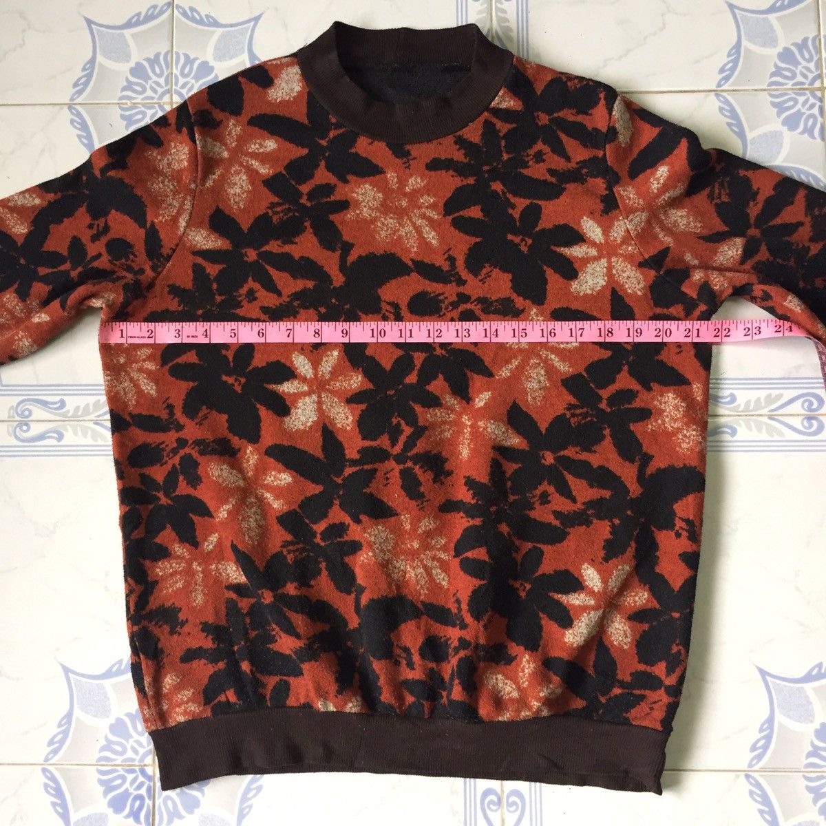 Japanese Brand Flower Leaf Floral Sweater/Sweatshirt Size US M / EU 48-50 / 2 - 13 Thumbnail