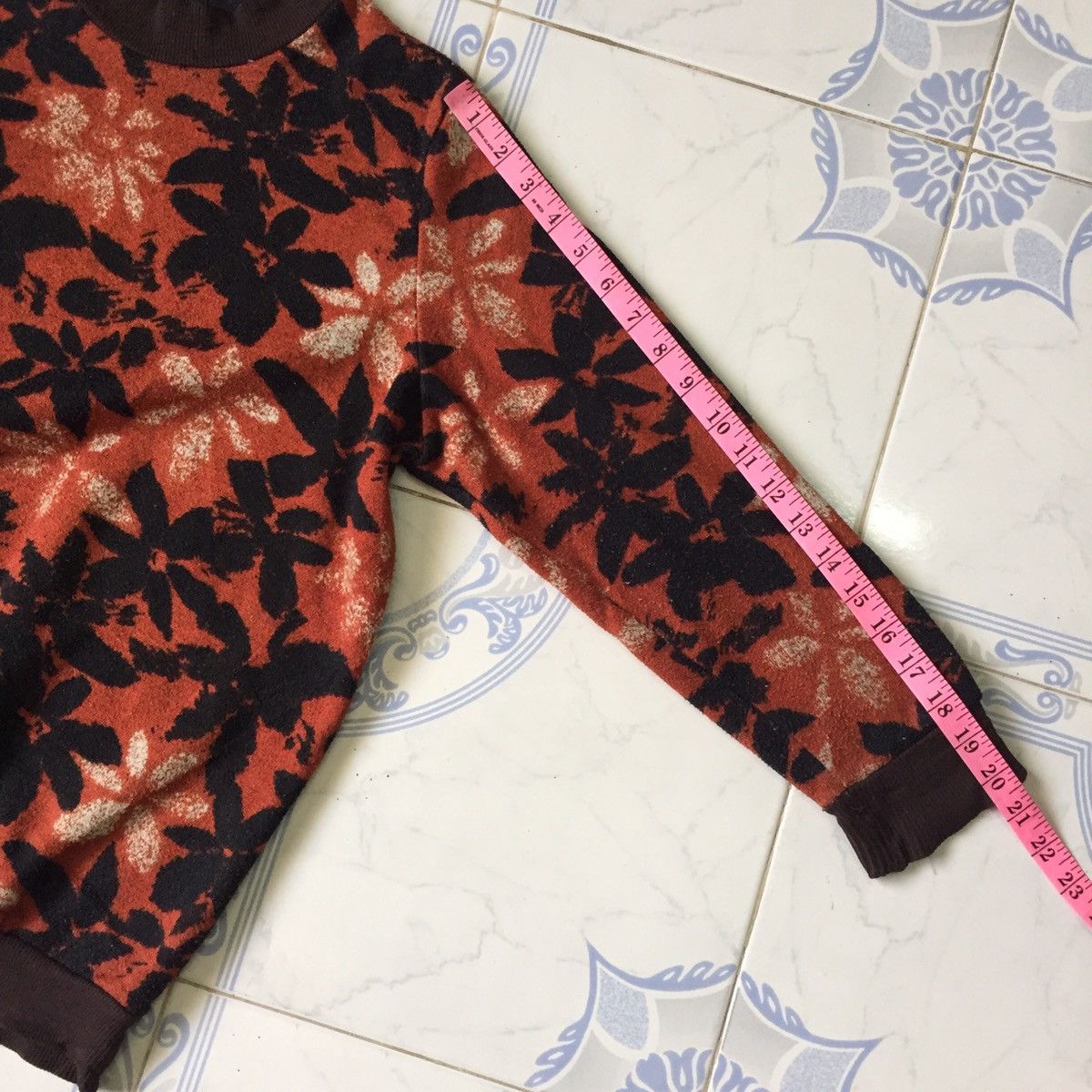Japanese Brand Flower Leaf Floral Sweater/Sweatshirt Size US M / EU 48-50 / 2 - 15 Thumbnail