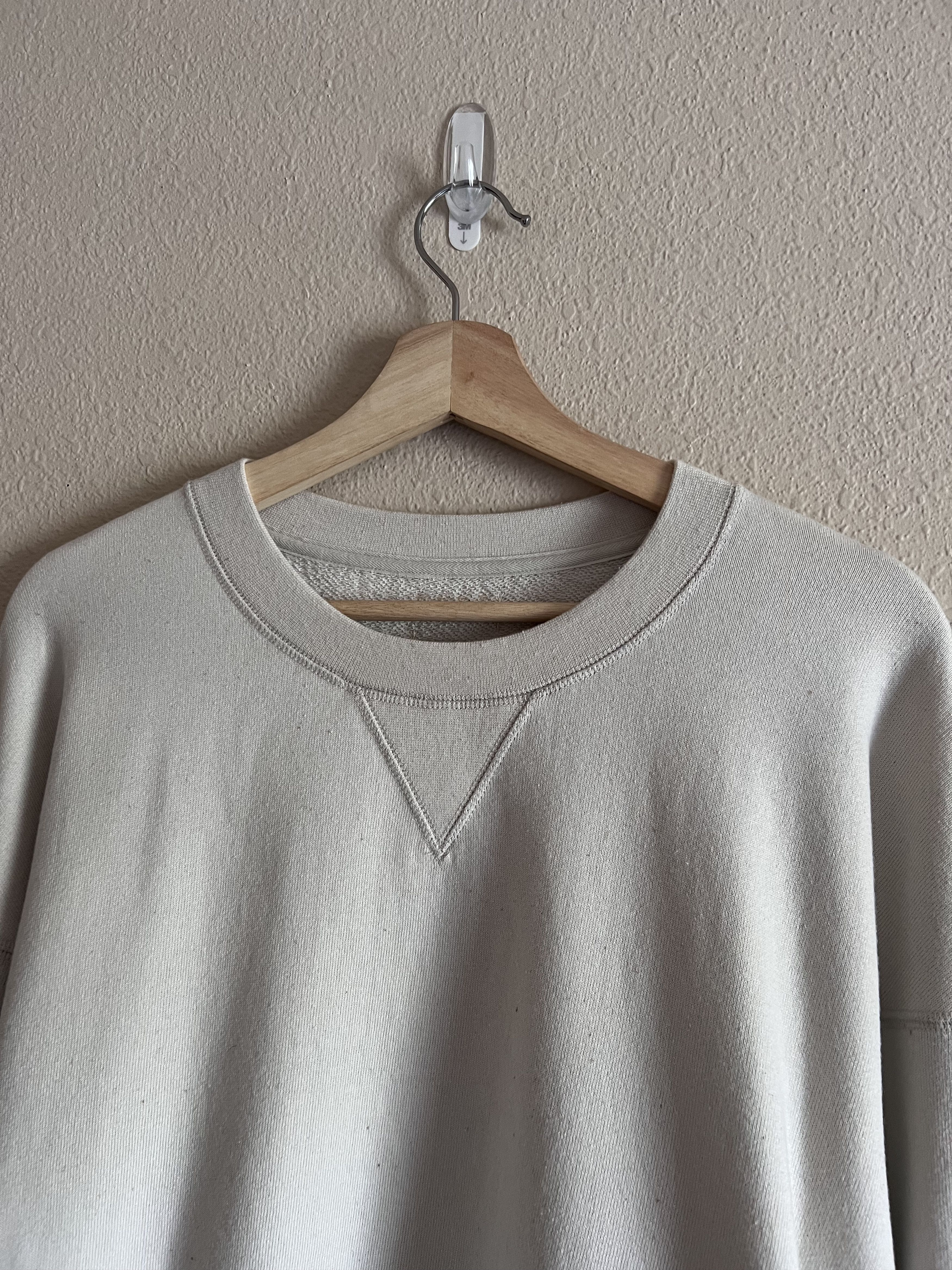 Visvim Visvim Court Sweat Long Sleeve Sweatshirt in Ivory Size US L / EU 52-54 / 3 - 2 Thumbnail
