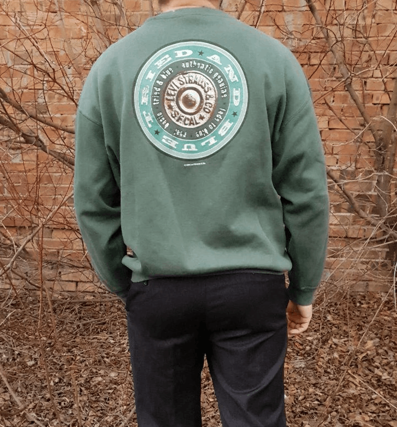 Levi's × Levi's Vintage Clothing 1996s Vintage Thrashed Faded LEVIS Sweatshirt Made in USA Size US XL / EU 56 / 4 - 5 Thumbnail