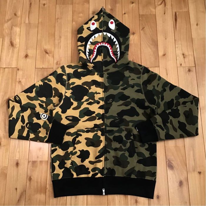 1st camo half 2024 shark full zip hoodie