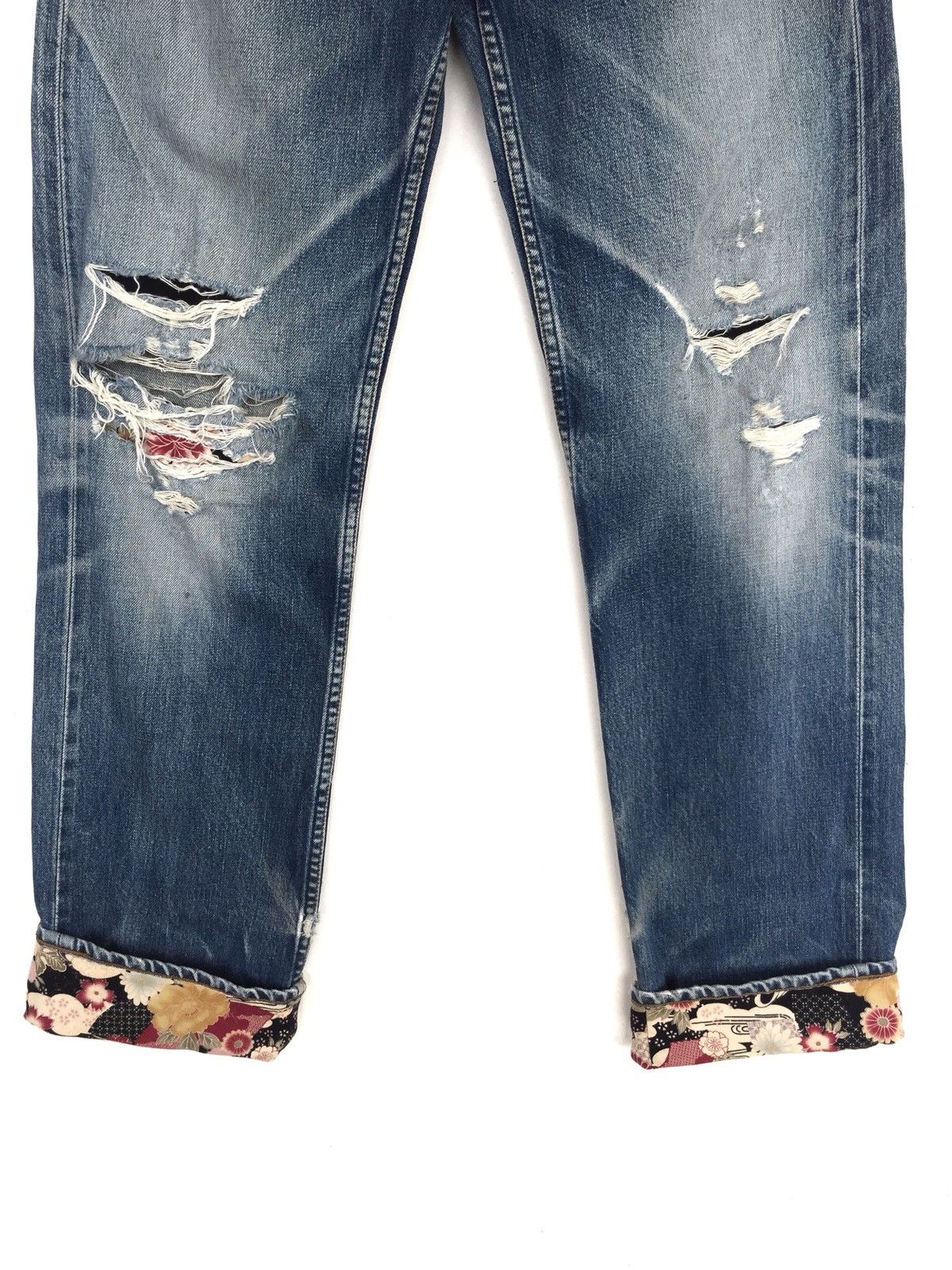 Levi's Vintage Clothing 90s Levis 503 Remade Patch Selvage Distress Denim Size US 31 - 7 Thumbnail