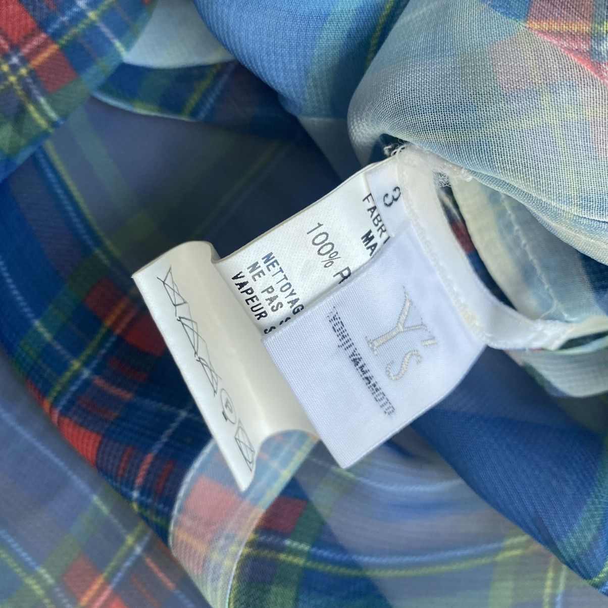 Yohji Yamamoto Y’s Tartan Print Top Size L / US 10 / IT 46 - 6 Thumbnail