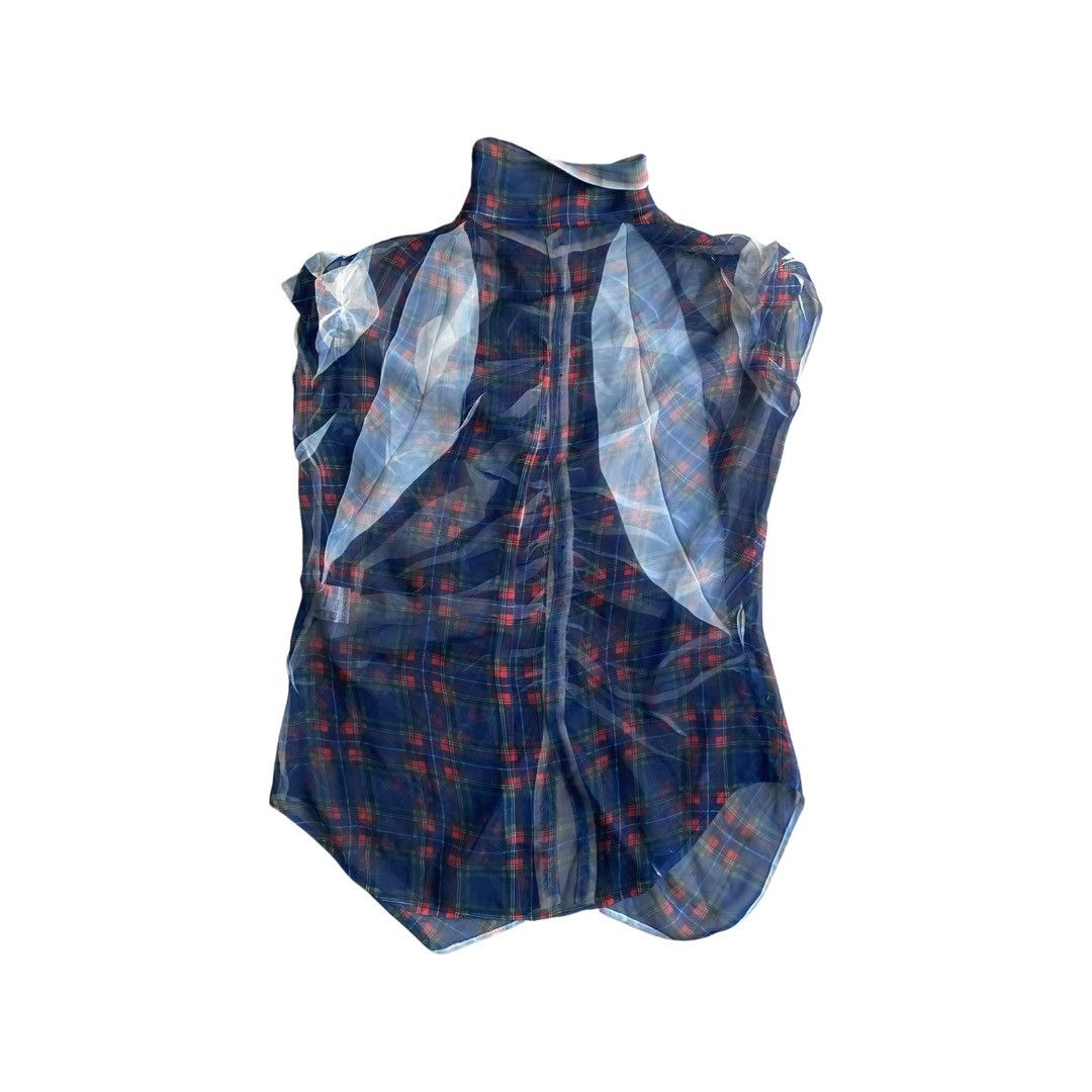 Yohji Yamamoto Y’s Tartan Print Top Size L / US 10 / IT 46 - 2 Thumbnail