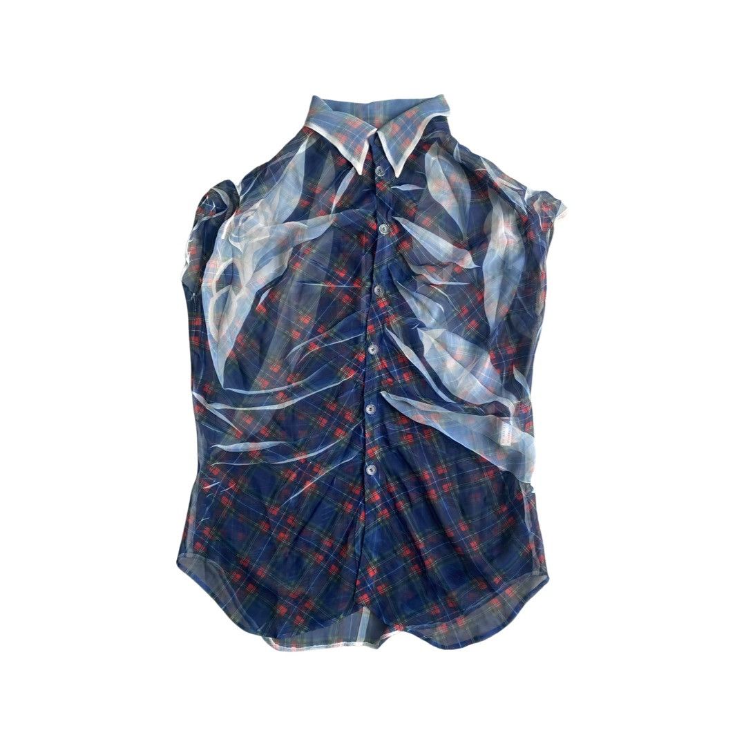 Yohji Yamamoto Y’s Tartan Print Top Size L / US 10 / IT 46 - 1 Thumbnail
