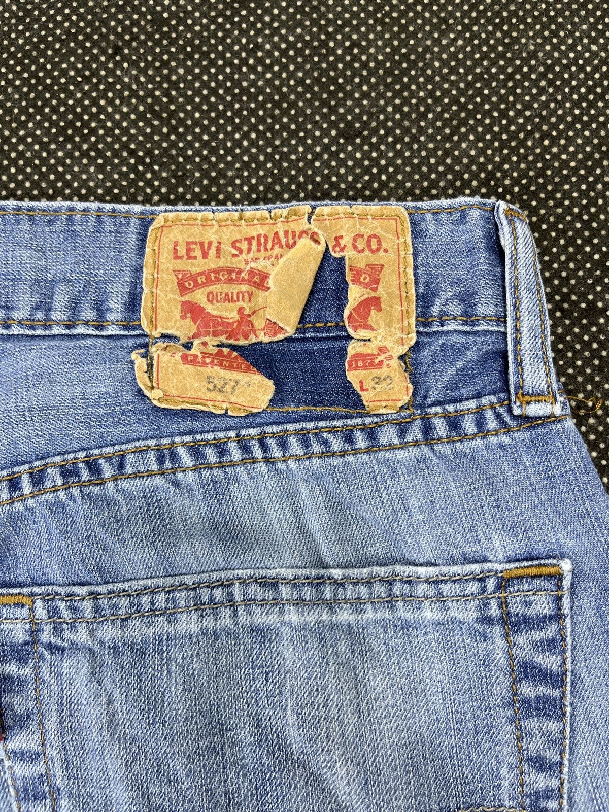 Levi's × Vintage Faded Blue Vintage Levis 527 Flare Jeans - J711 Size US 32 / EU 48 - 13 Thumbnail