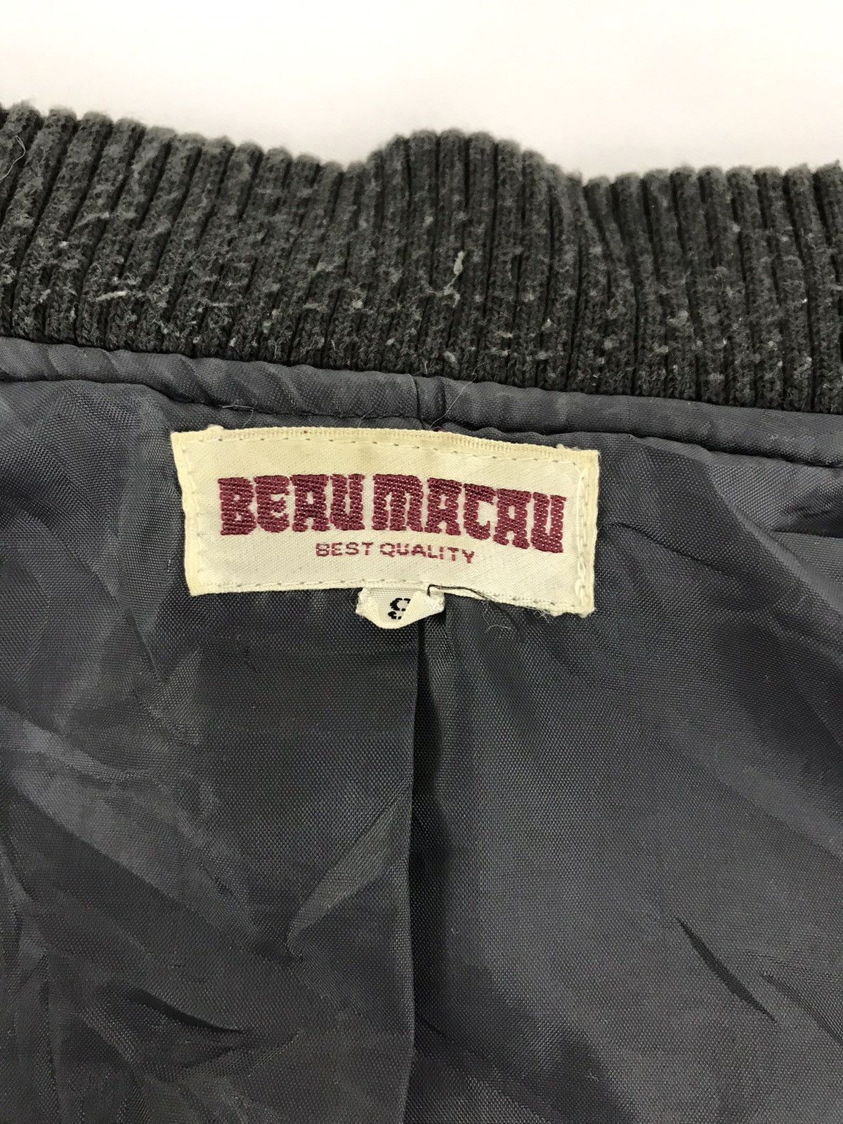 Japanese Brand Vintage Beau Macau Simple Varsity Jacket Wool Quilted Inner Size US S / EU 44-46 / 1 - 6 Thumbnail