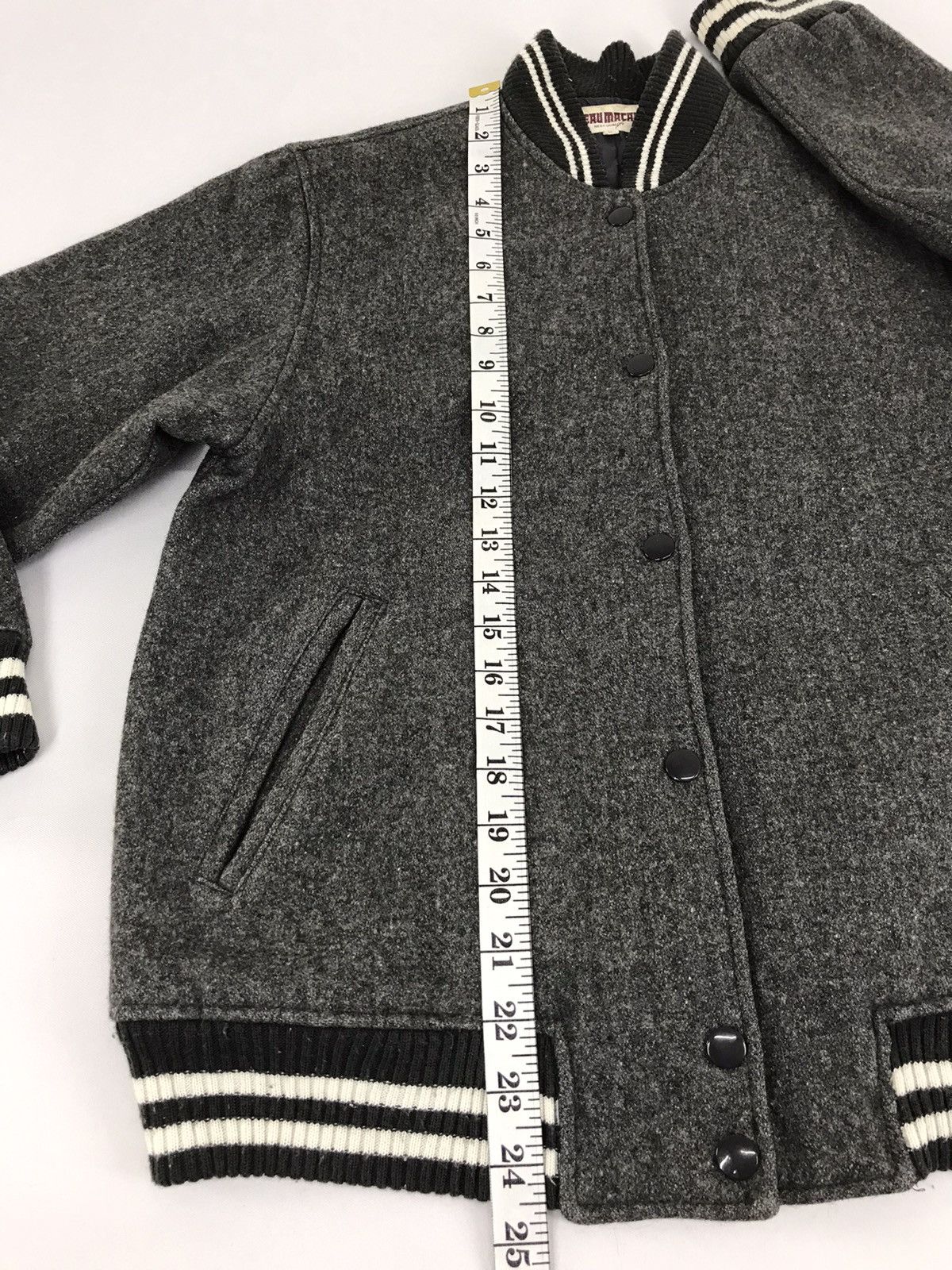 Japanese Brand Vintage Beau Macau Simple Varsity Jacket Wool Quilted Inner Size US S / EU 44-46 / 1 - 10 Thumbnail