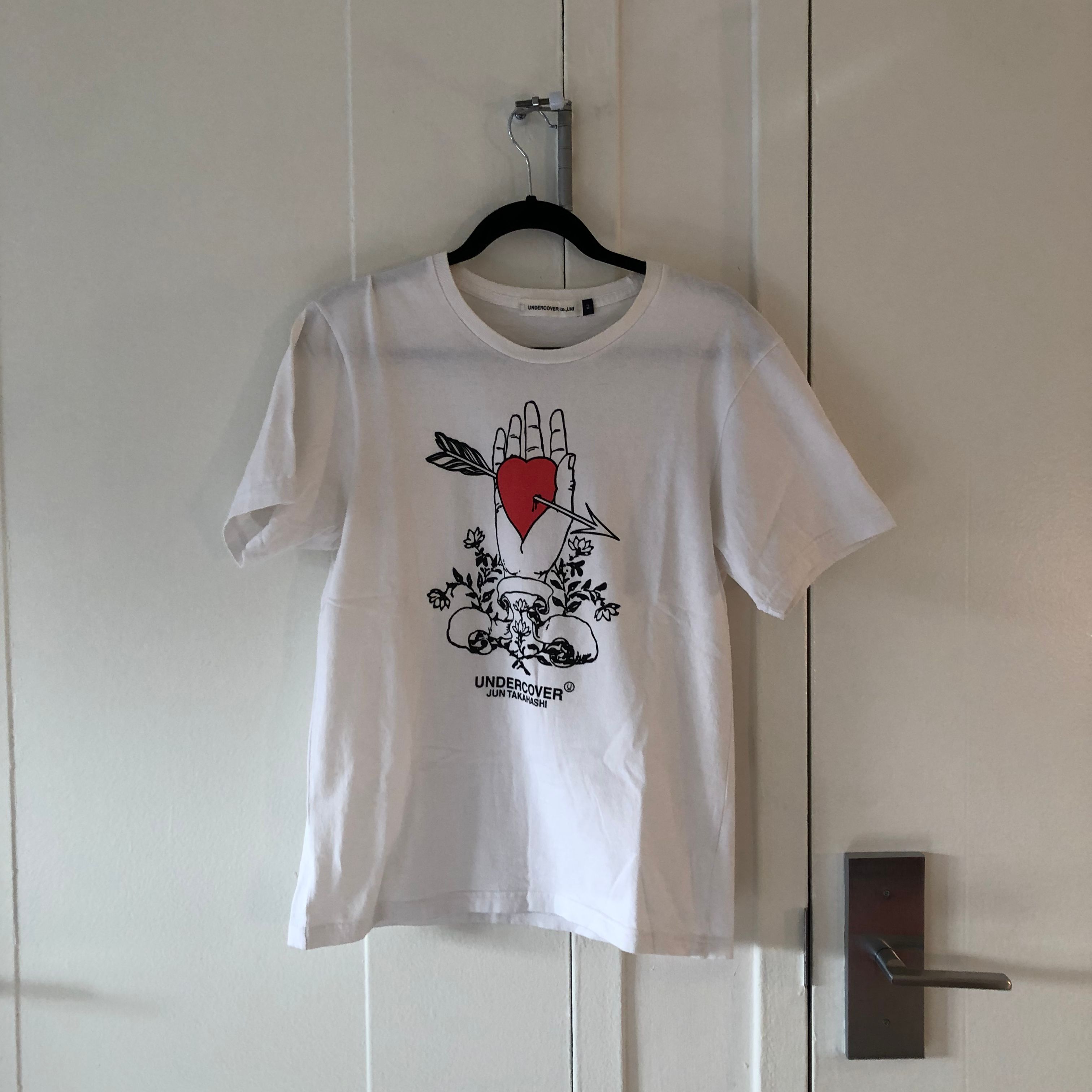 Pre-owned Undercover Jun Takahashi Heart Palm Tee In White