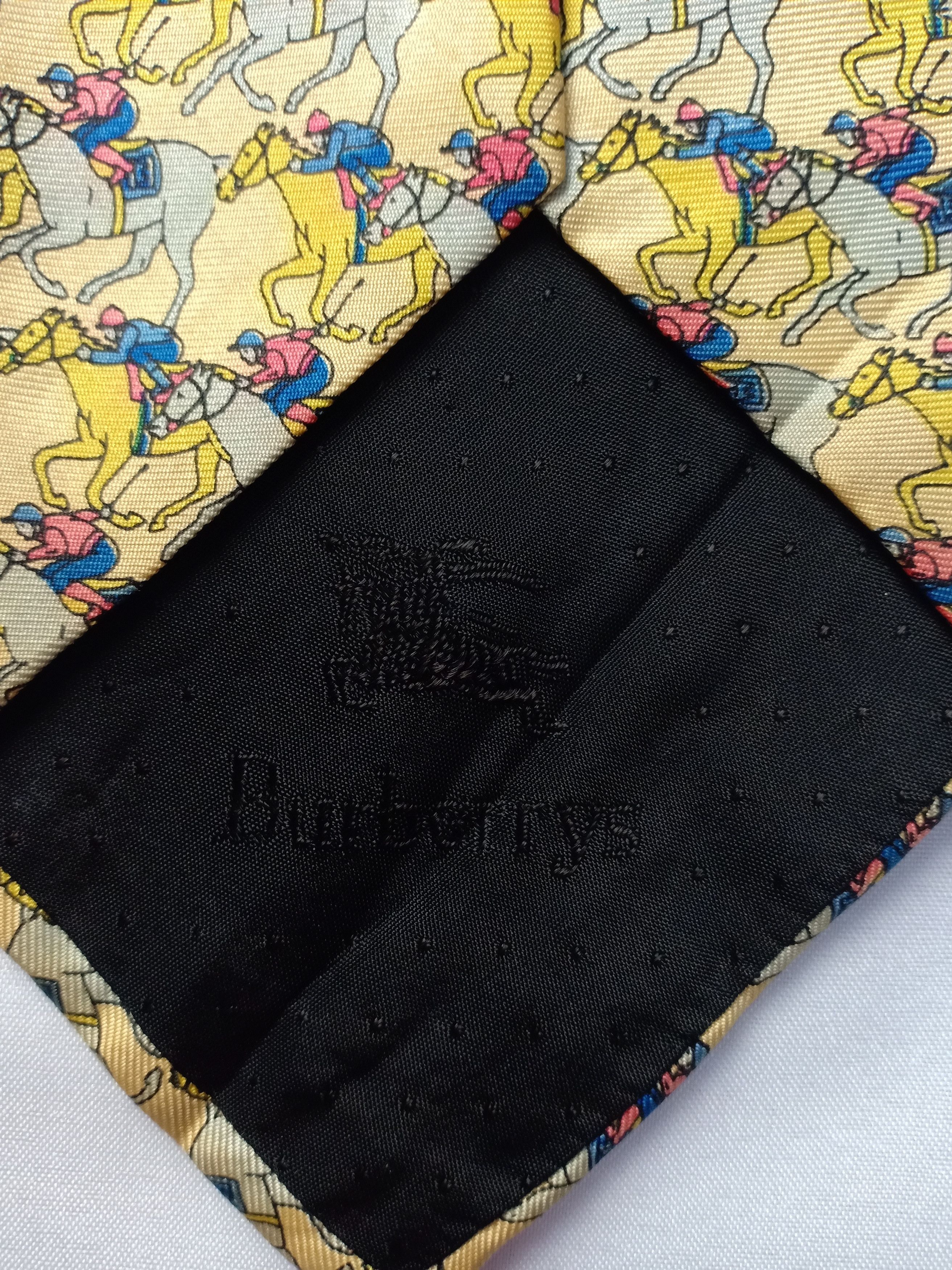 Burberry Burberry All Over Polo Art Neck Tie Pure Silk Italy Size ONE SIZE - 4 Thumbnail