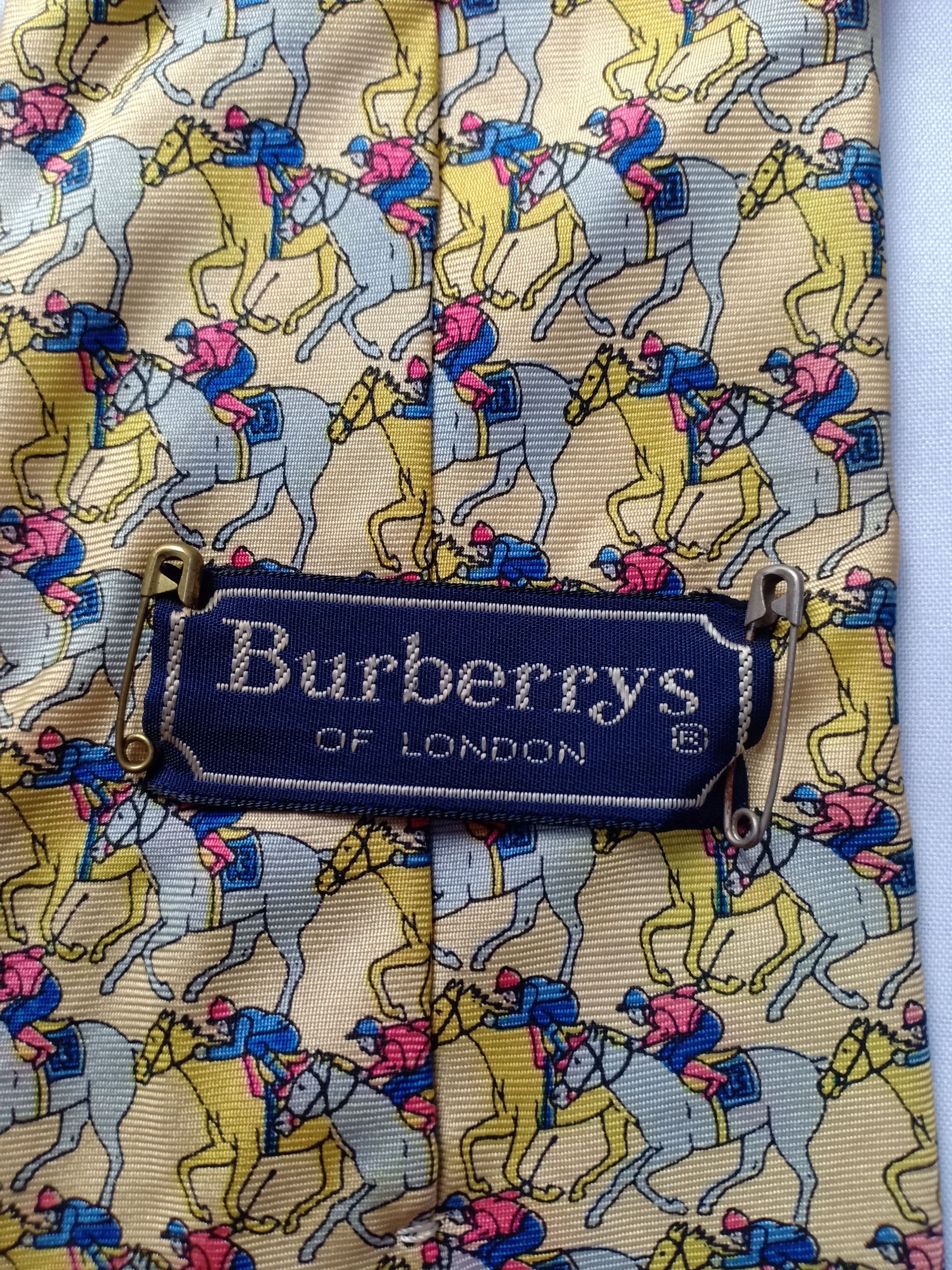 Burberry Burberry All Over Polo Art Neck Tie Pure Silk Italy Size ONE SIZE - 3 Thumbnail