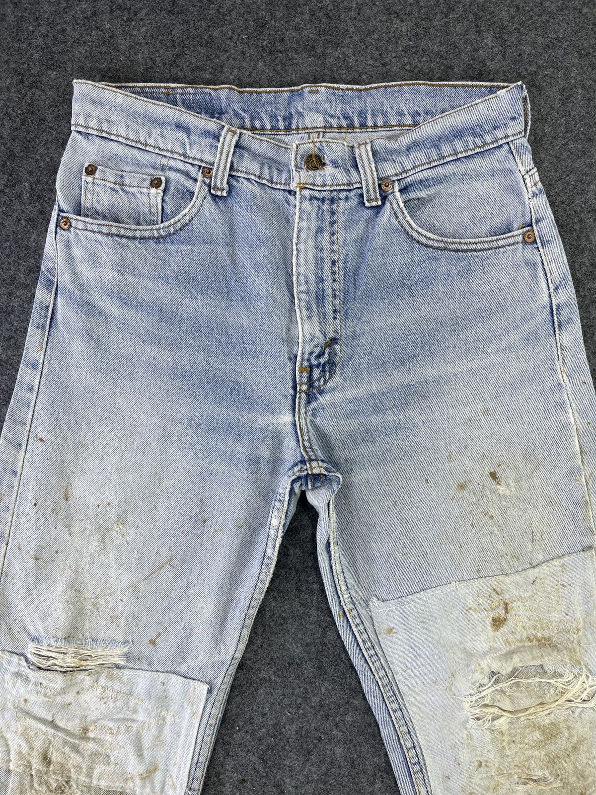 Levi's 90’s Vintage Levis 505 Patchwork Jeans - J801 Size US 30 / EU 46 - 3 Thumbnail
