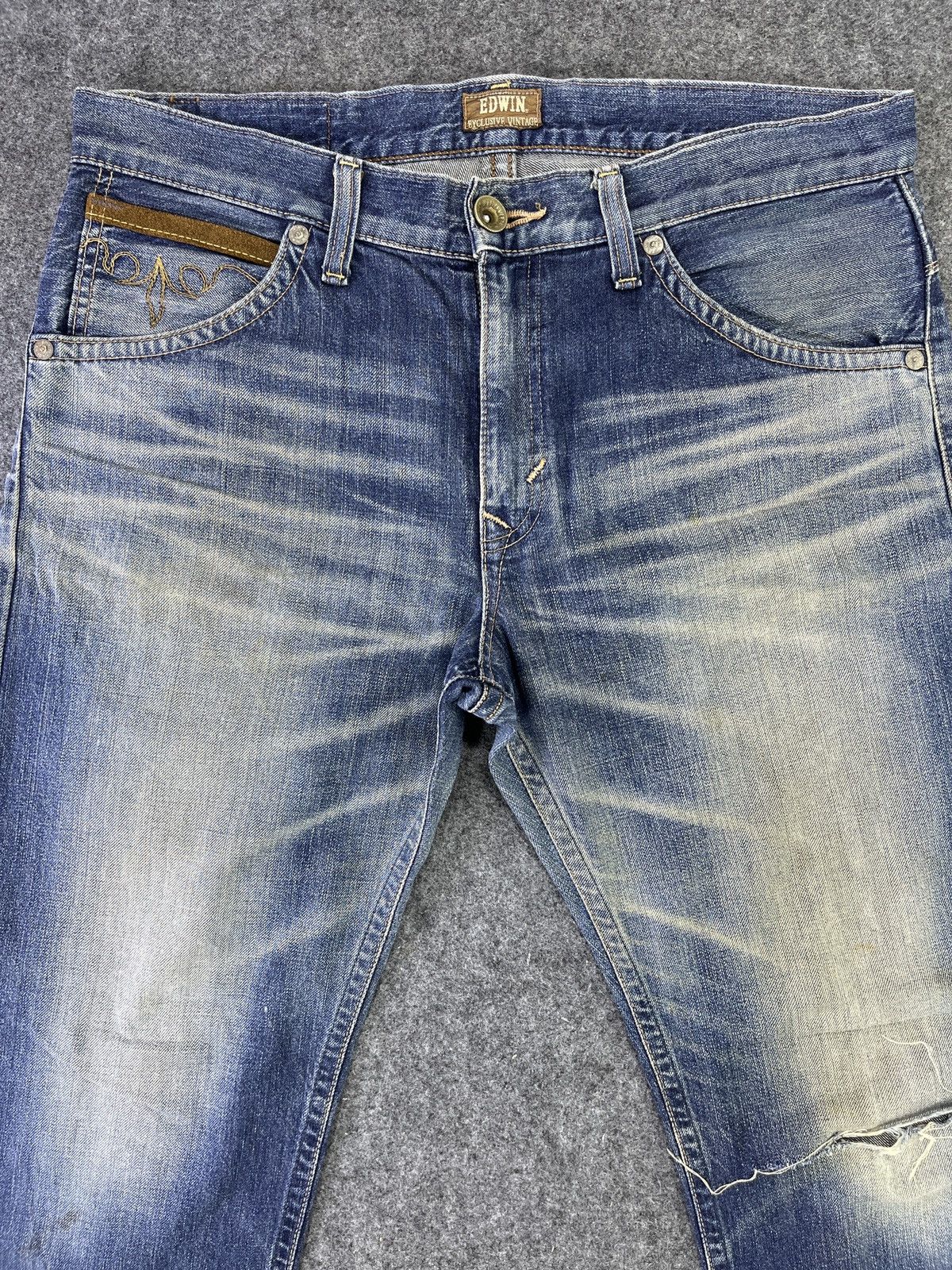 Edwin Edwin EV Faded Distressed Jeans - J867 Size US 34 / EU 50 - 3 Thumbnail