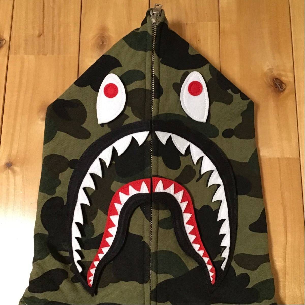 Bape BAPE DETACHABLE Shark full zip hoodie 1st camo green Size US L / EU 52-54 / 3 - 5 Thumbnail