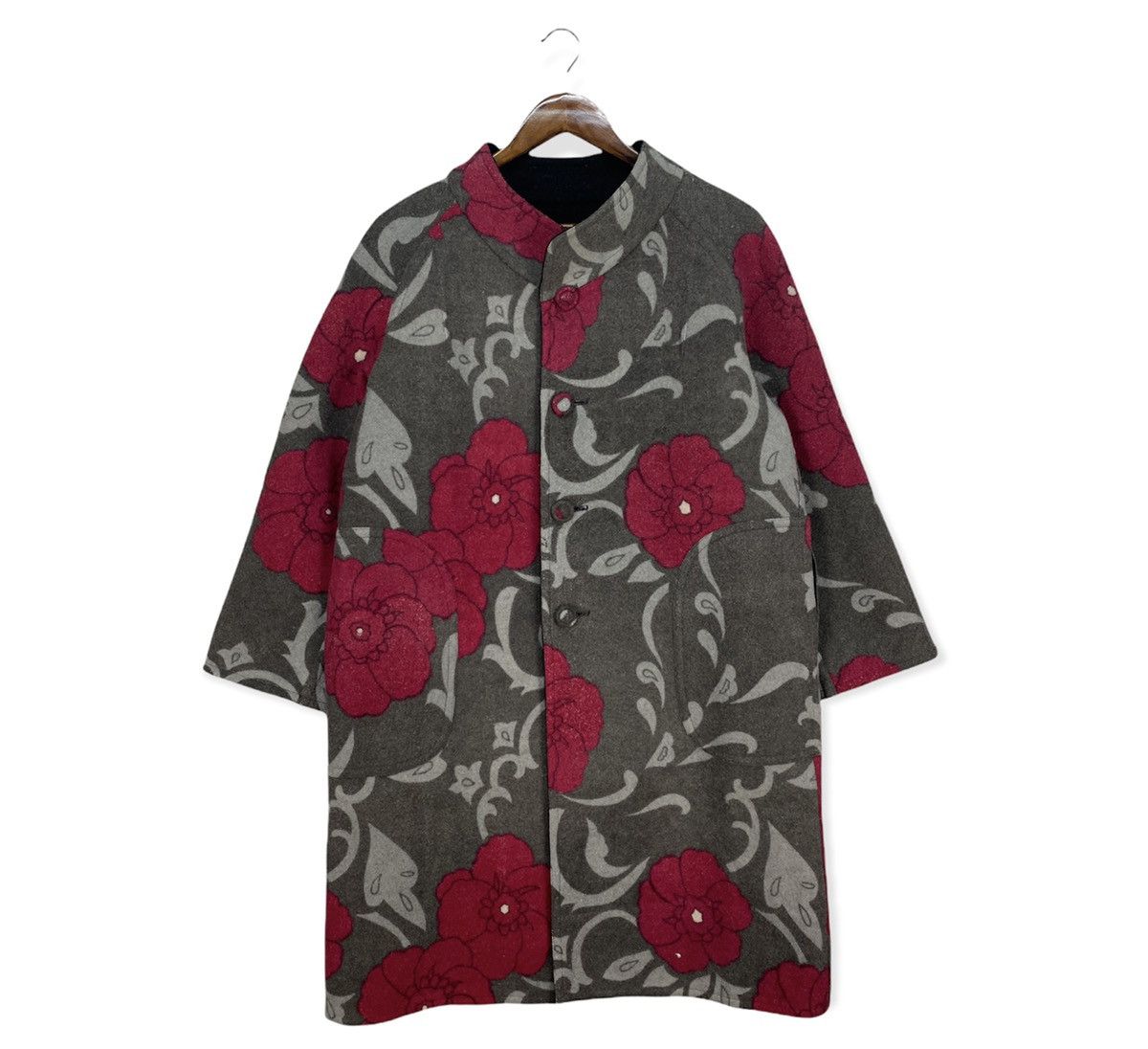 Art Comes First Wool Jacket Reversible Floral Motif Size US M / EU 48-50 / 2 - 2 Thumbnail