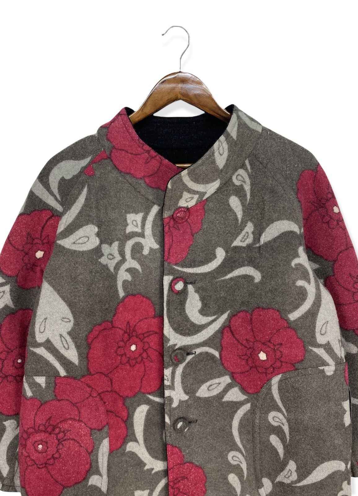 Art Comes First Wool Jacket Reversible Floral Motif Size US M / EU 48-50 / 2 - 3 Thumbnail