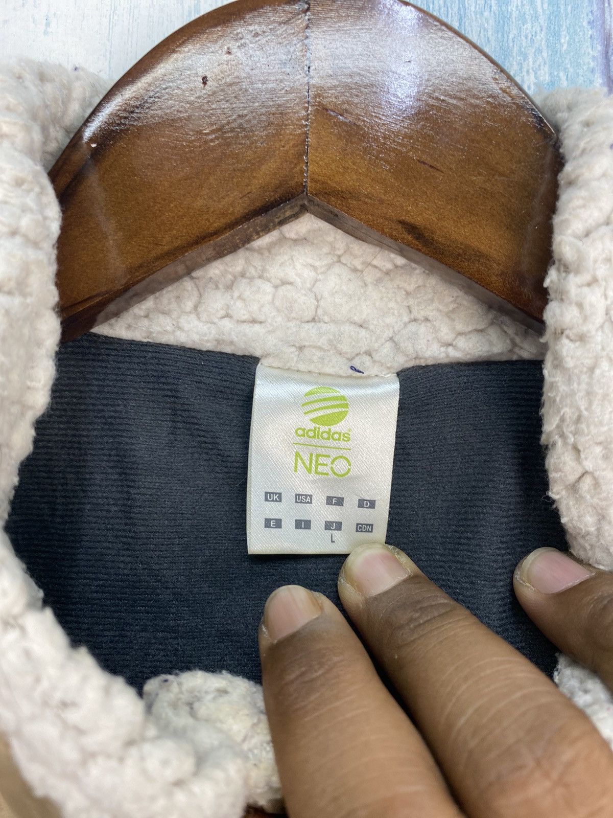Adidas Adidas Neo Sherpa Hooded Jacket Size US L / EU 52-54 / 3 - 5 Thumbnail