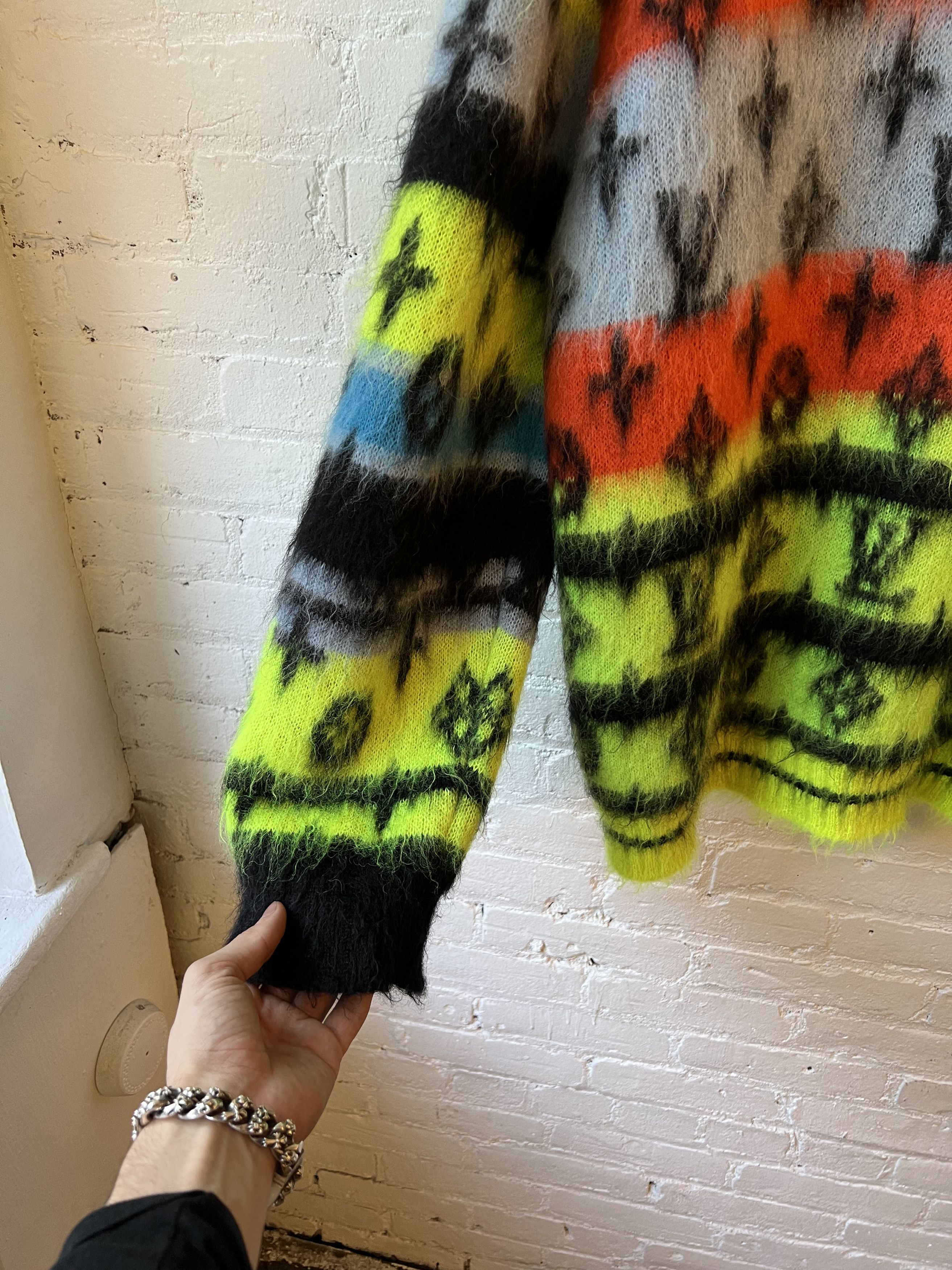 Louis Vuitton LV Virgil Rainbow Mohair Cardigan Sweater Size US L / EU 52-54 / 3 - 8 Thumbnail