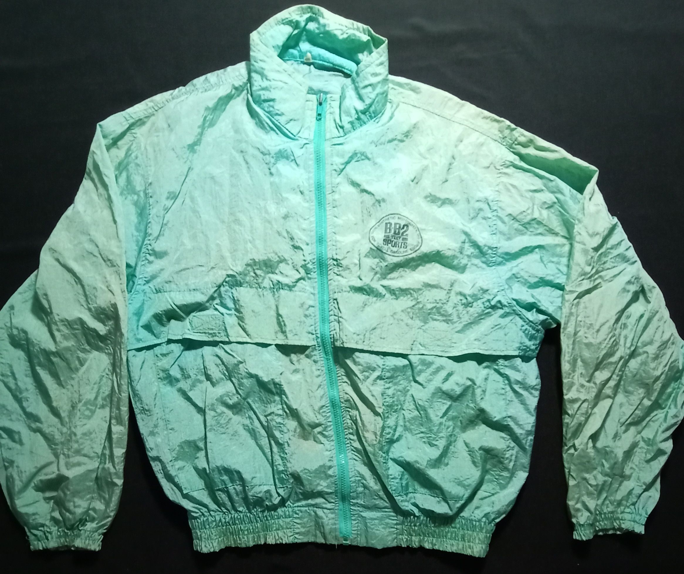 Vintage B.B2 Cycle Sports Synthetic Motorcycle Oil Windbreaker Size US L / EU 52-54 / 3 - 1 Thumbnail