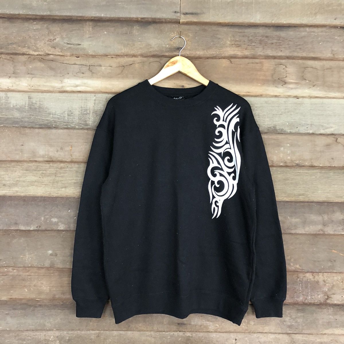 Japanese Brand Defective Struct Black Sweatshirt #045B Size US XL / EU 56 / 4 - 1 Thumbnail