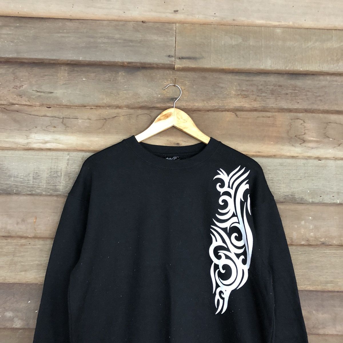Japanese Brand Defective Struct Black Sweatshirt #045B Size US XL / EU 56 / 4 - 9 Thumbnail