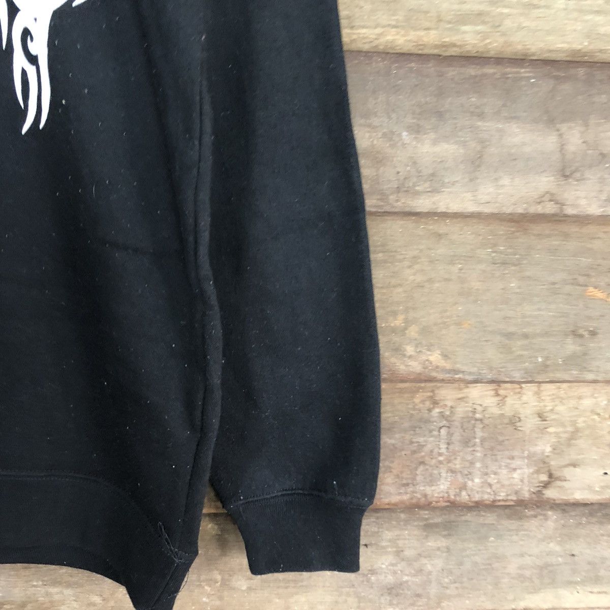 Japanese Brand Defective Struct Black Sweatshirt #045B Size US XL / EU 56 / 4 - 4 Thumbnail
