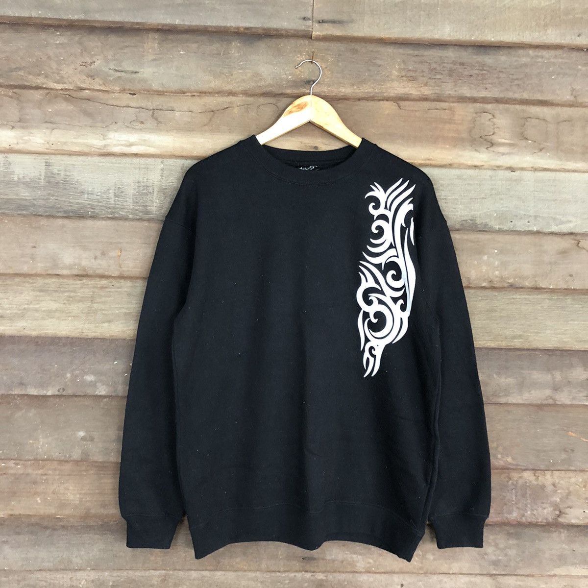 Japanese Brand Defective Struct Black Sweatshirt #045B Size US XL / EU 56 / 4 - 3 Thumbnail