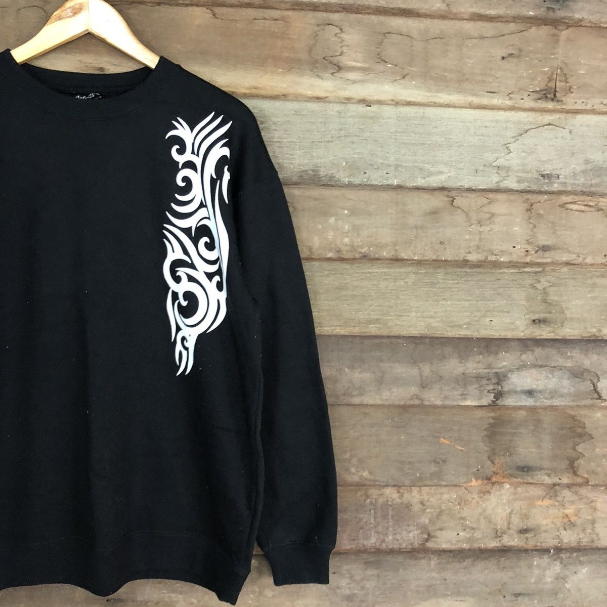 Japanese Brand Defective Struct Black Sweatshirt #045B Size US XL / EU 56 / 4 - 5 Thumbnail