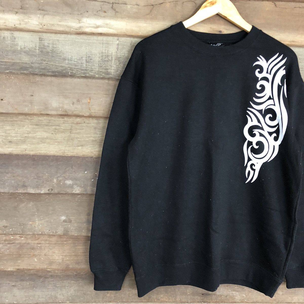 Japanese Brand Defective Struct Black Sweatshirt #045B Size US XL / EU 56 / 4 - 7 Thumbnail