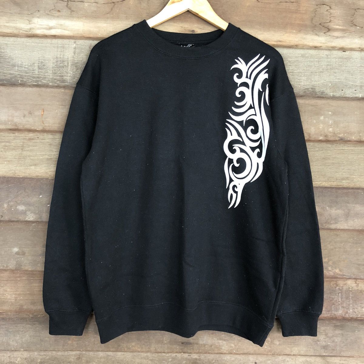 Japanese Brand Defective Struct Black Sweatshirt #045B Size US XL / EU 56 / 4 - 8 Thumbnail