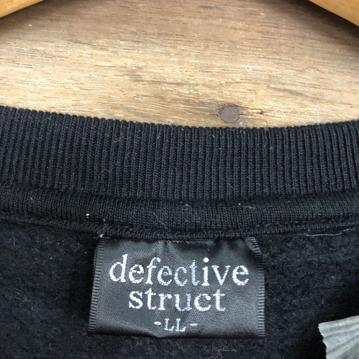 Japanese Brand Defective Struct Black Sweatshirt #045B Size US XL / EU 56 / 4 - 10 Thumbnail