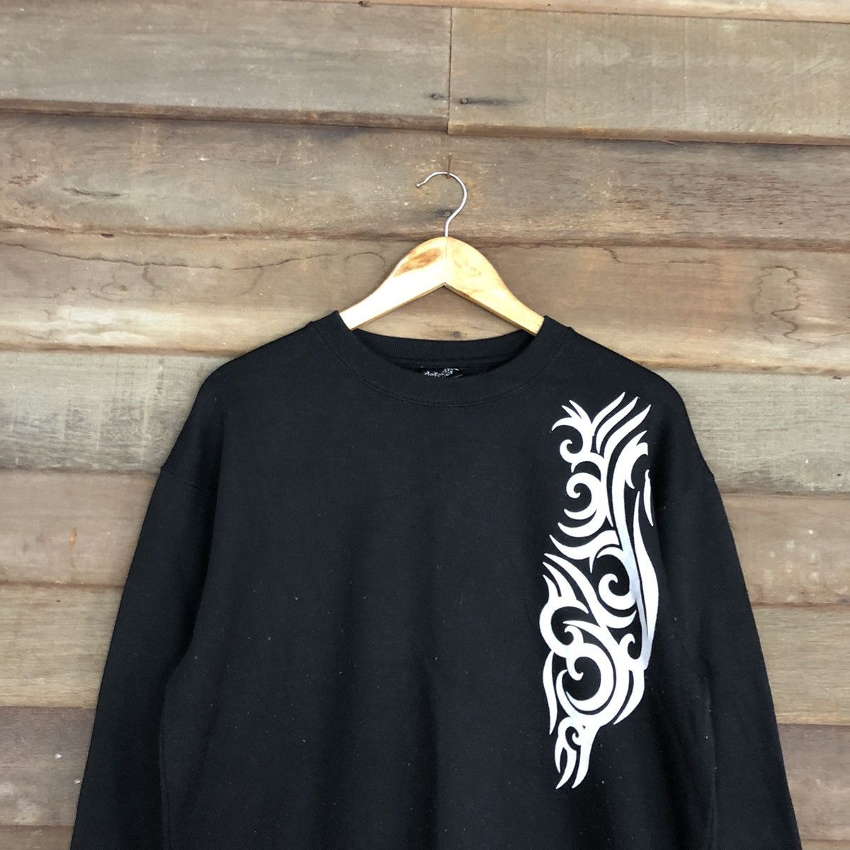 Japanese Brand Defective Struct Black Sweatshirt #045B Size US XL / EU 56 / 4 - 2 Thumbnail