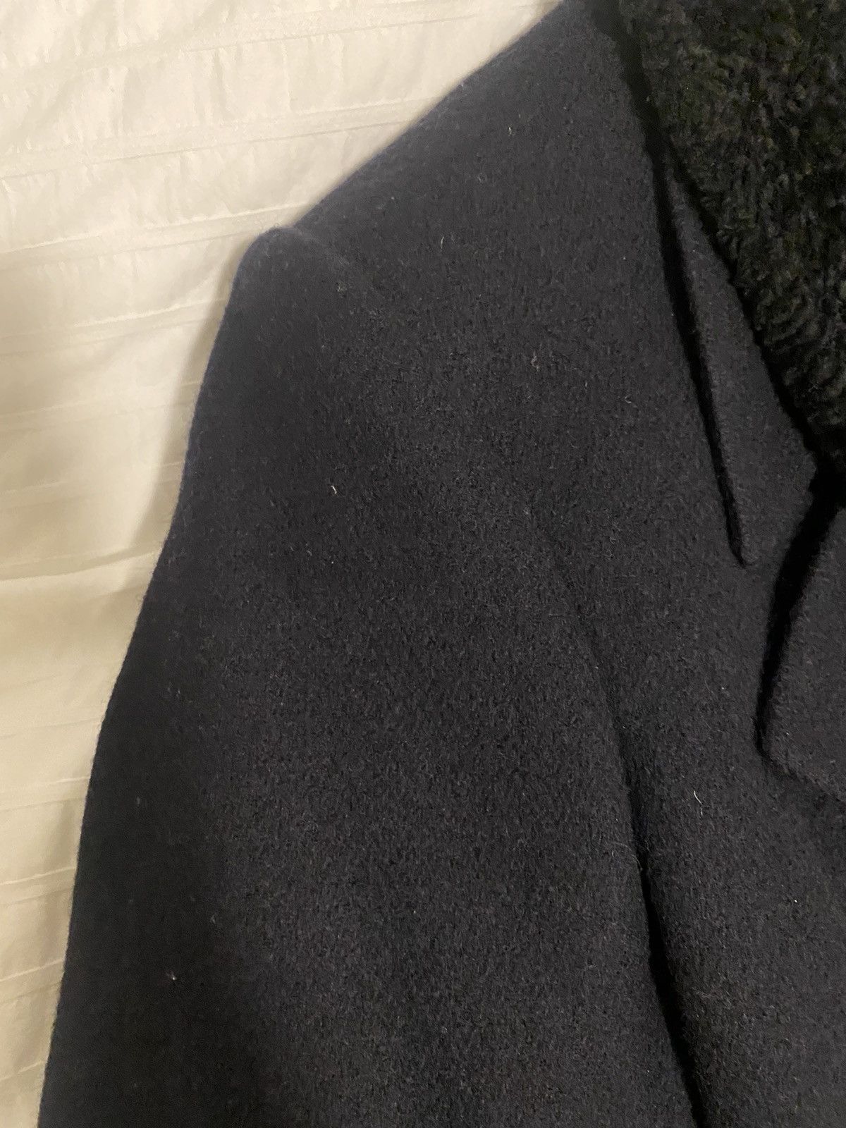 Dries Van Noten DRIES VAN NOTEN FW12 SHEARLING COLLAR PEACOAT 44 Size US S / EU 44-46 / 1 - 7 Thumbnail