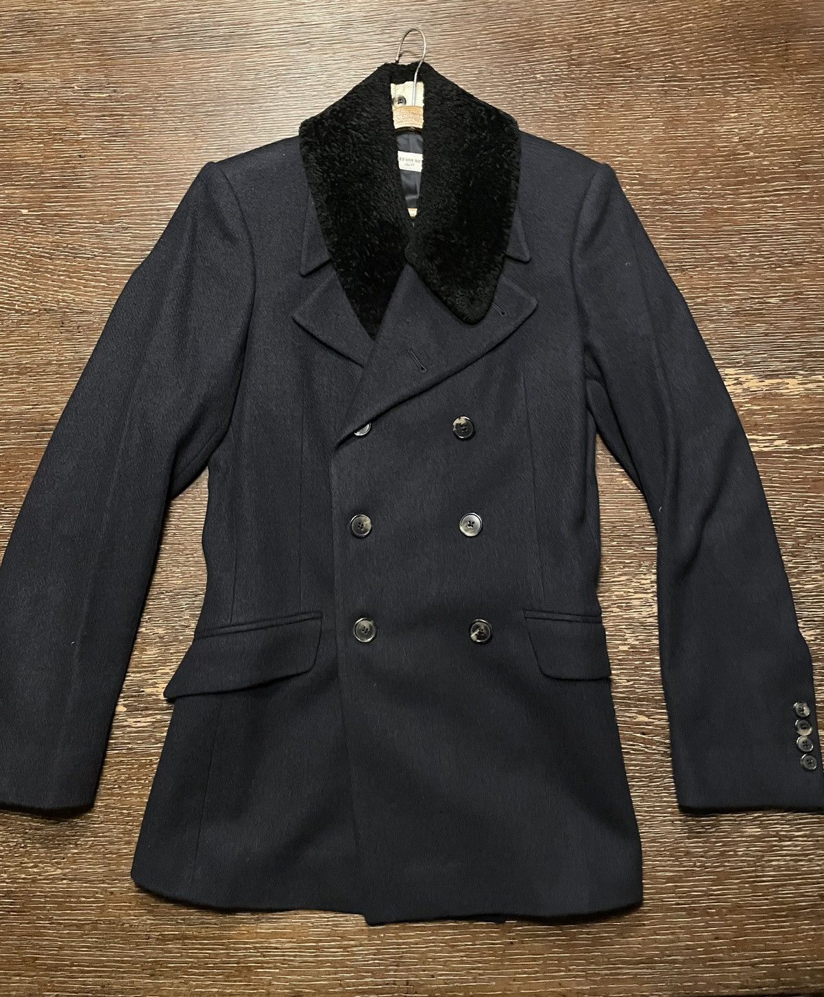 Dries Van Noten DRIES VAN NOTEN FW12 SHEARLING COLLAR PEACOAT 44 Size US S / EU 44-46 / 1 - 3 Thumbnail