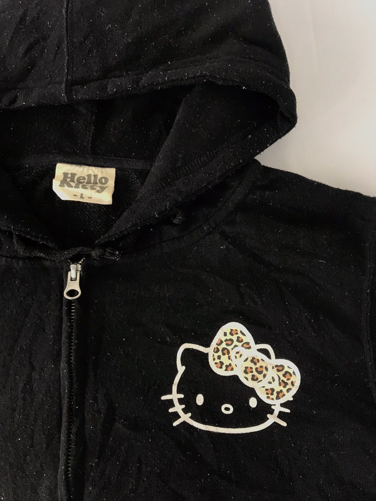 Cartoon Network Hello Kitty Hoodie Zip Up Big Logo Side Tape Size L / US 10 / IT 46 - 3 Thumbnail