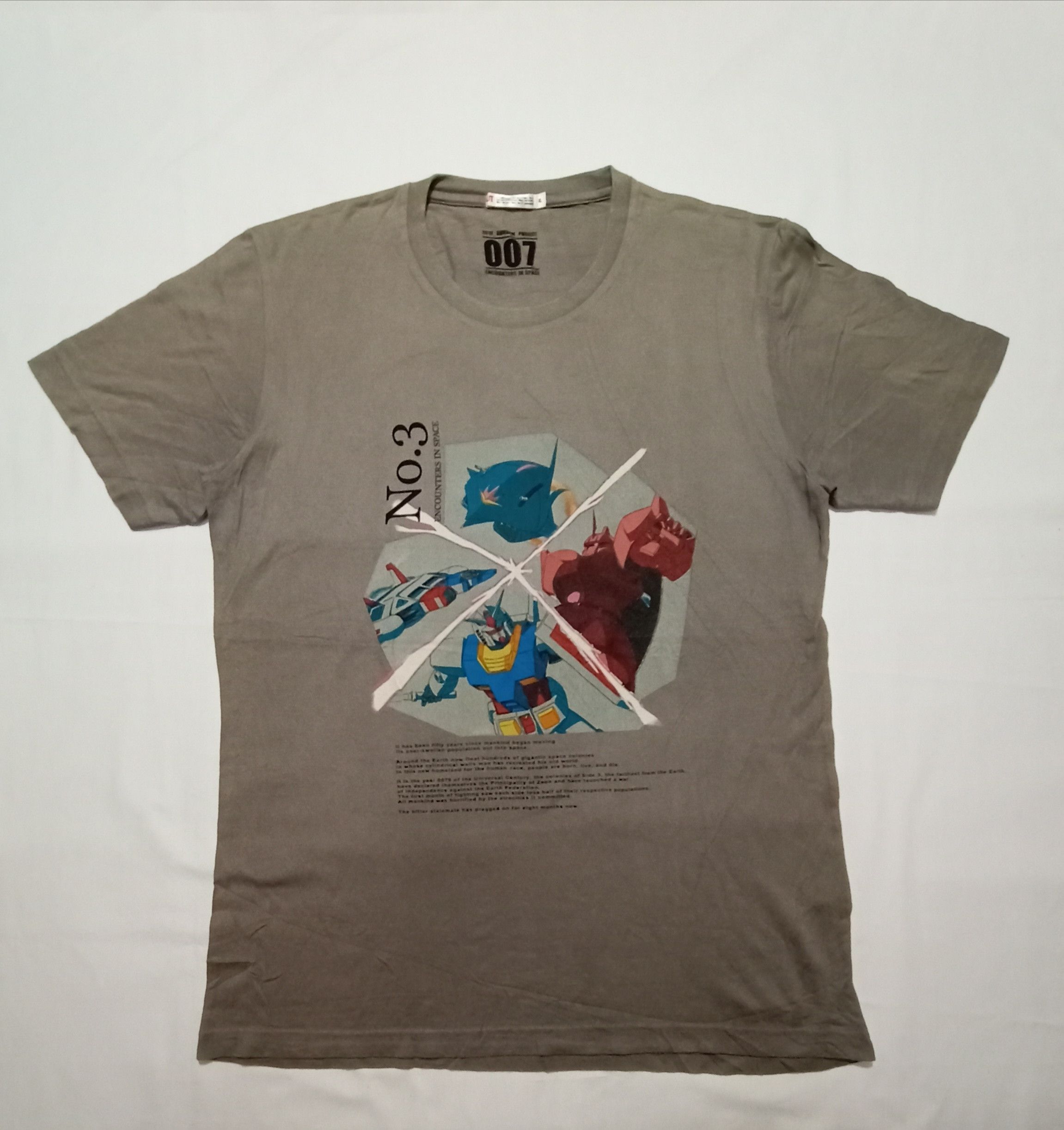 Anime Gundam Encounters In Space Tee Big Print Cover Tee Size US L / EU 52-54 / 3 - 1 Thumbnail