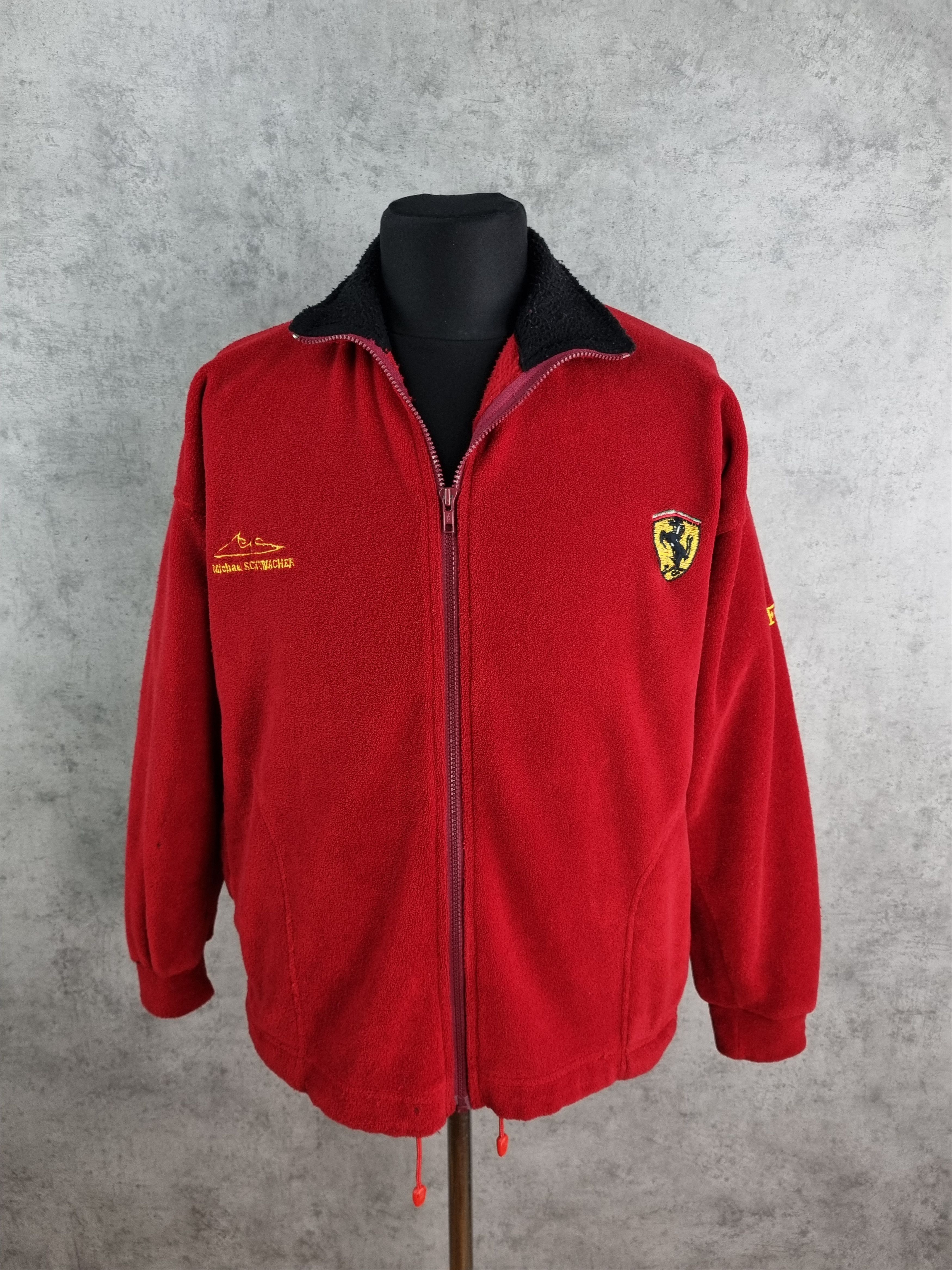Ferrari × Formula 1 90s Ferrari Michael Schumacher Embroidered Zipped Fleece Size US M / EU 48-50 / 2 - 3 Thumbnail